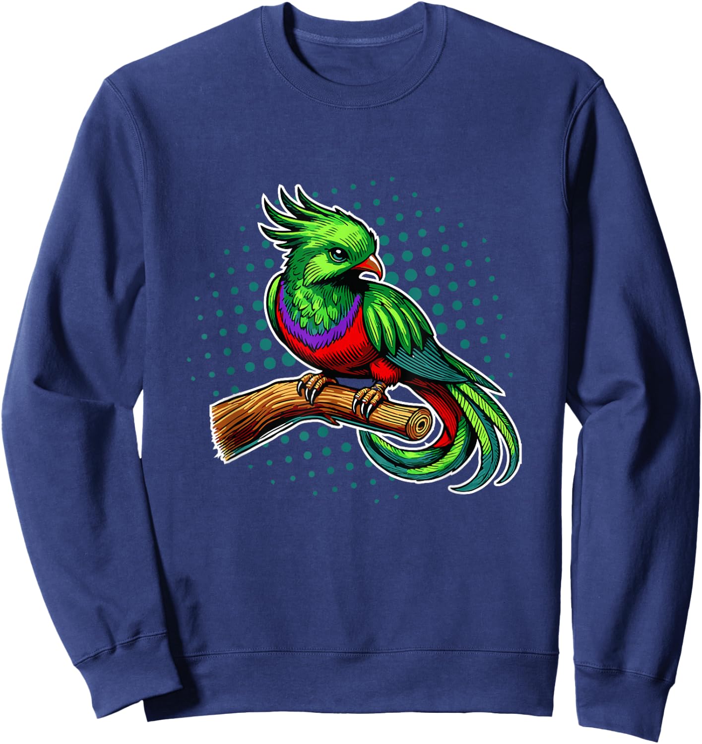 Guatemalan Quetzal , Black, S Sweatshirt - Sweatshirt | Navy