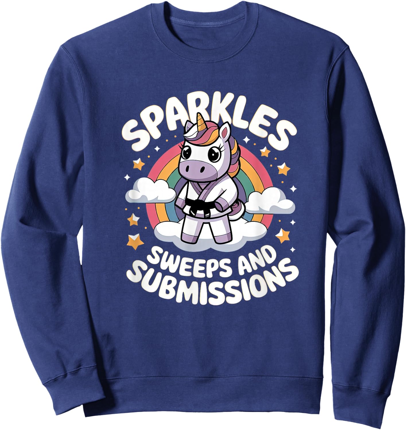 Jiu Jitsu Unicorn - Cute Grappling BJJ Sweatshirt - Sweatshirt | Navy