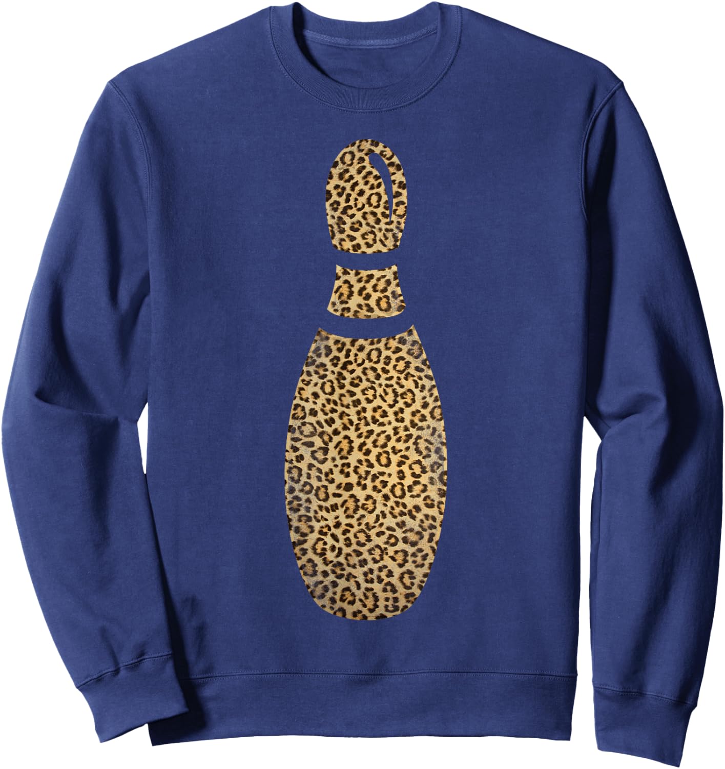 Funny Bowling Leopard Pin Cheetah Sweatshirt - Sweatshirt | Navy