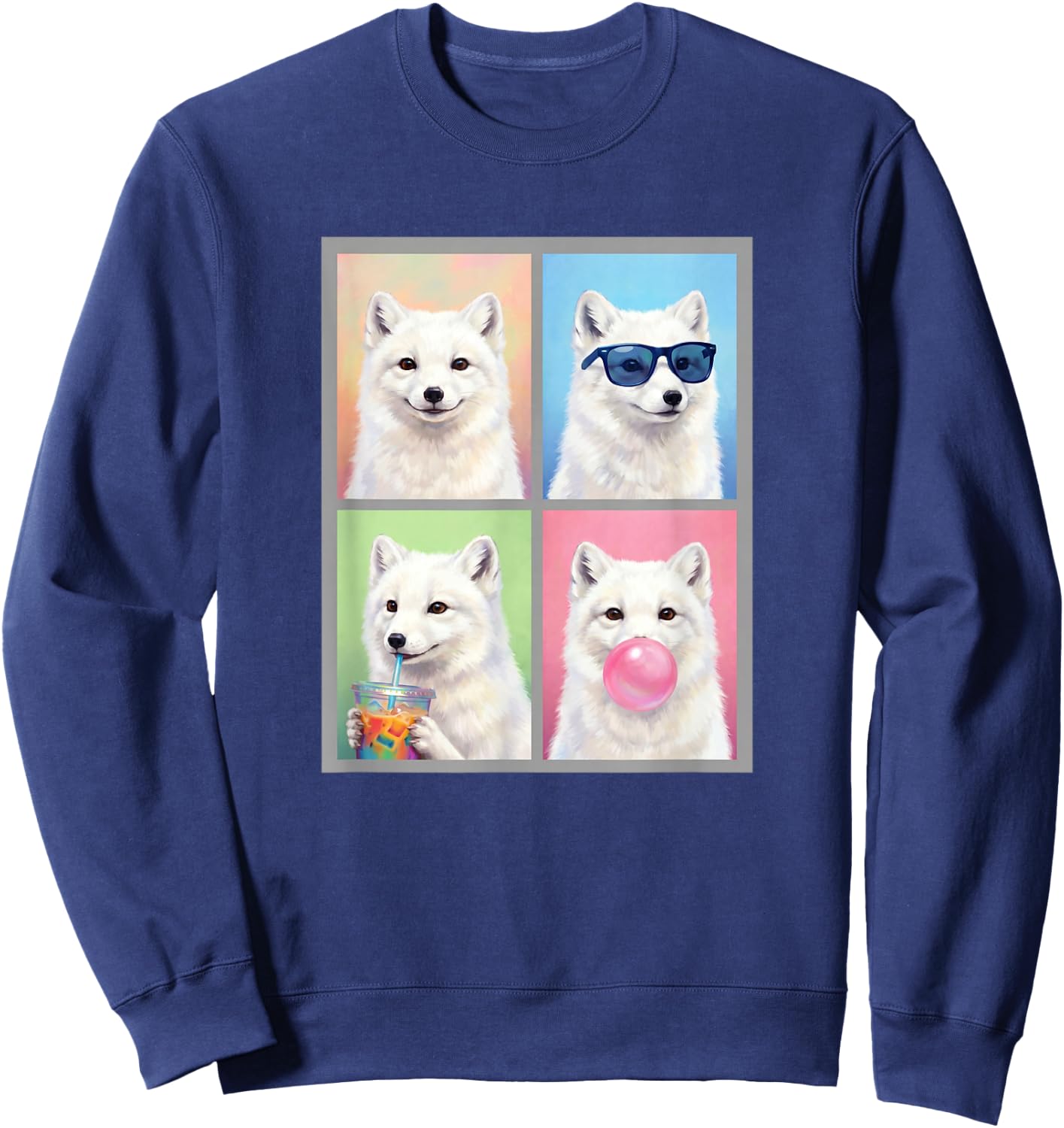 Arctic Foxes Funny Arctic Fox Sweatshirt - Sweatshirt | Navy