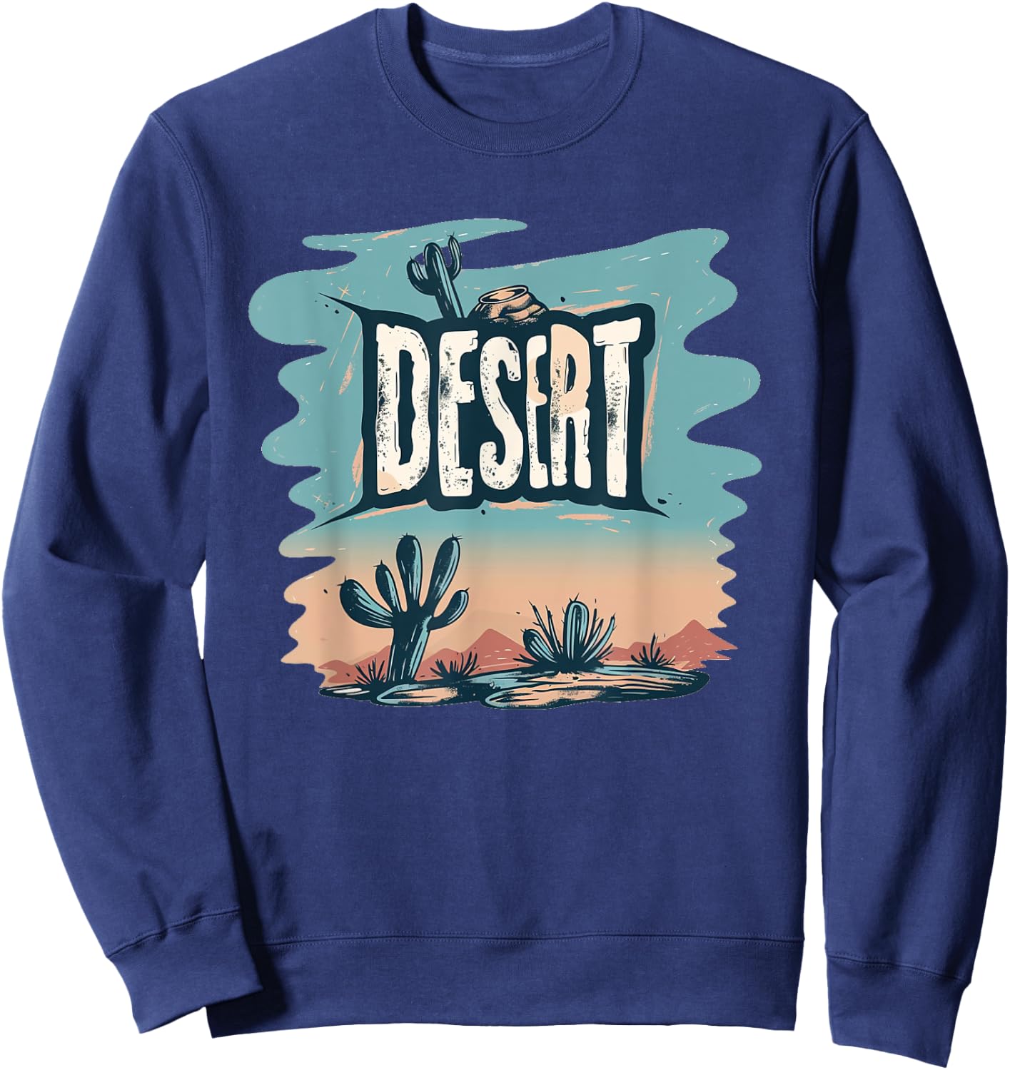 Beautiful Desert Costume with Cactus for Boys and Girls Sweatshirt - Sweatshirt | Navy