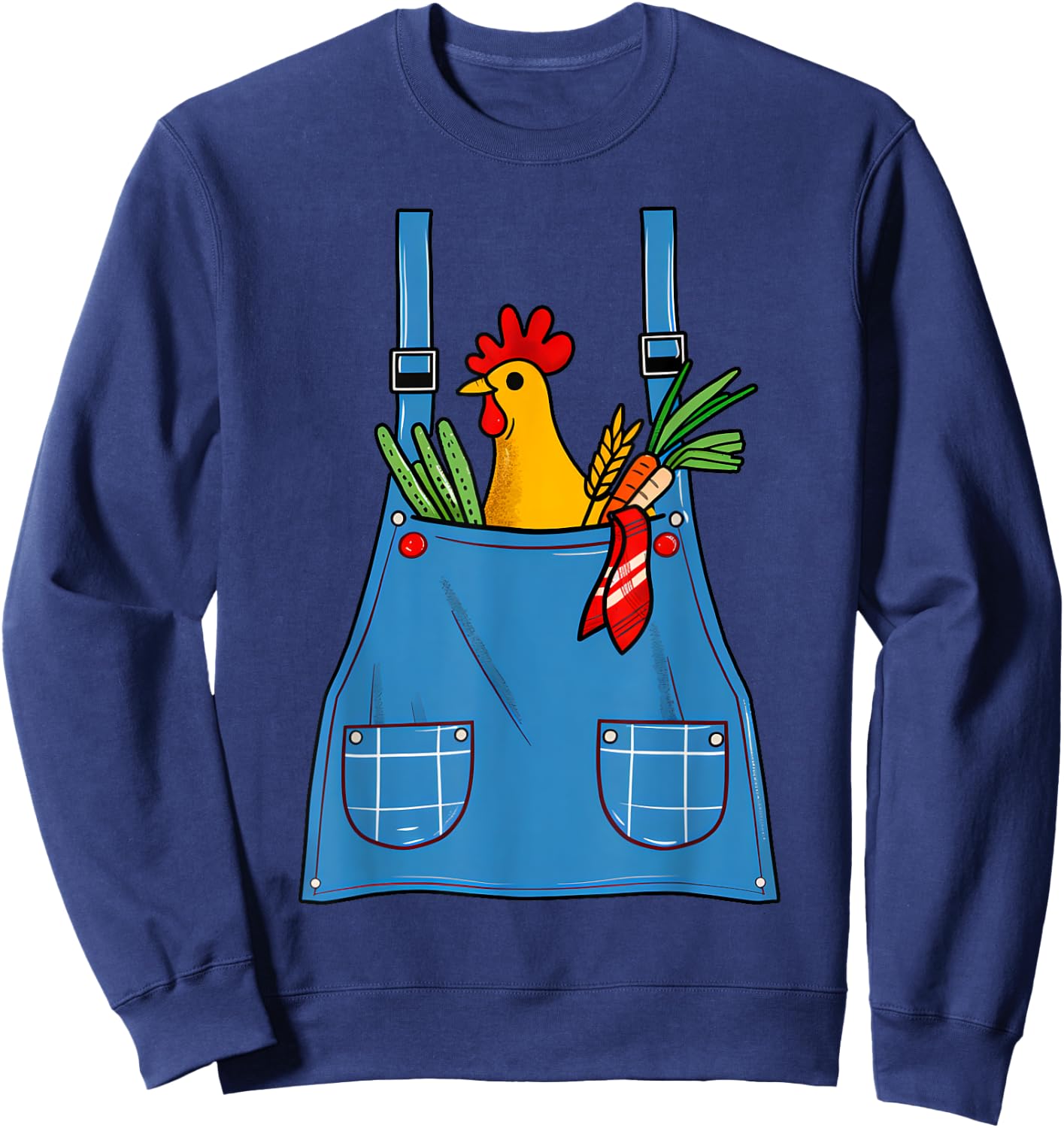 Funny Farmer Costume Halloween Cute Farm Women Men Kids Sweatshirt - Sweatshirt | Navy