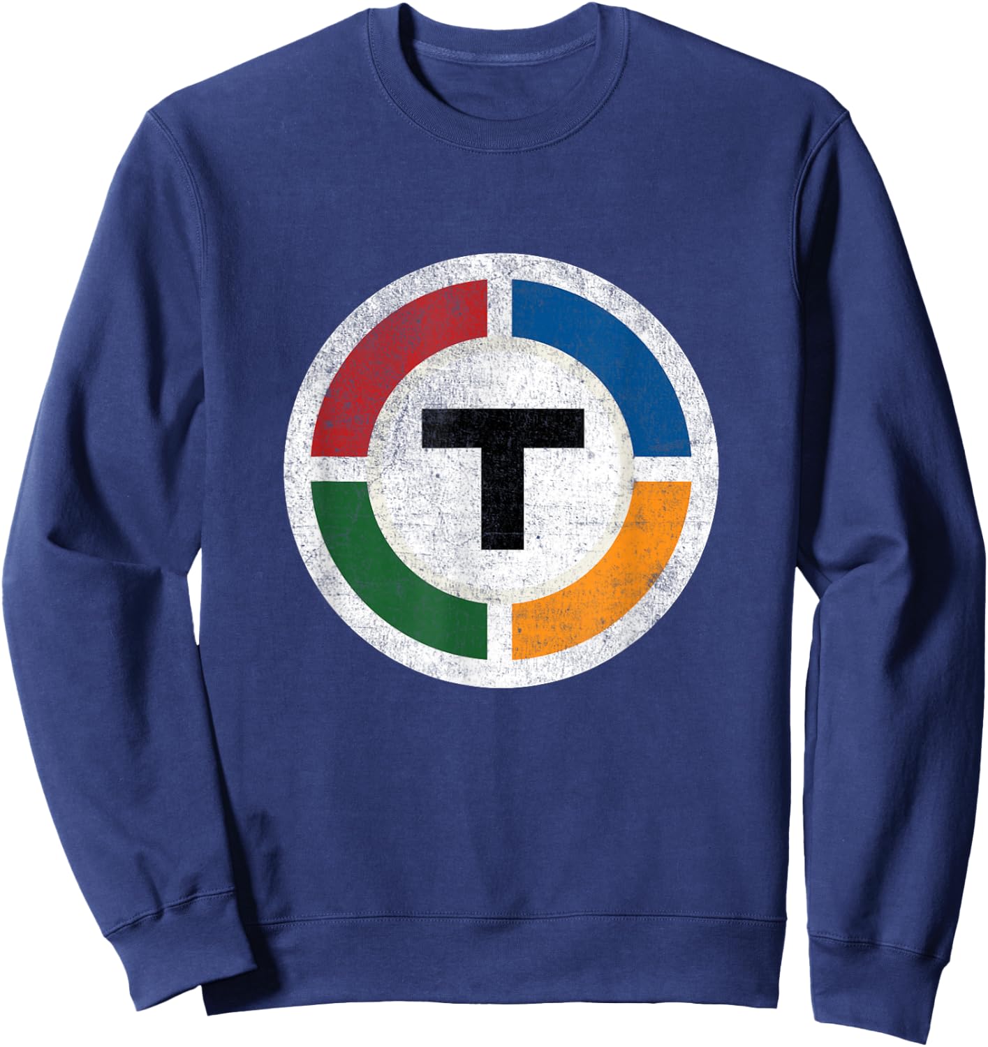 Boston Subway MBTA - Graphic Distressed T Shirt Sweatshirt - Sweatshirt | Navy