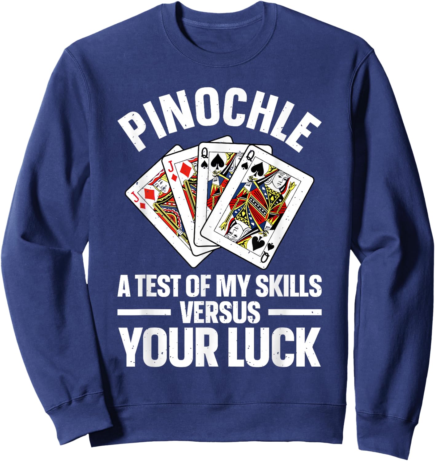 Cute Pinochle Design Women Card Game Pinochle Lover Sweatshirt - Sweatshirt | Navy
