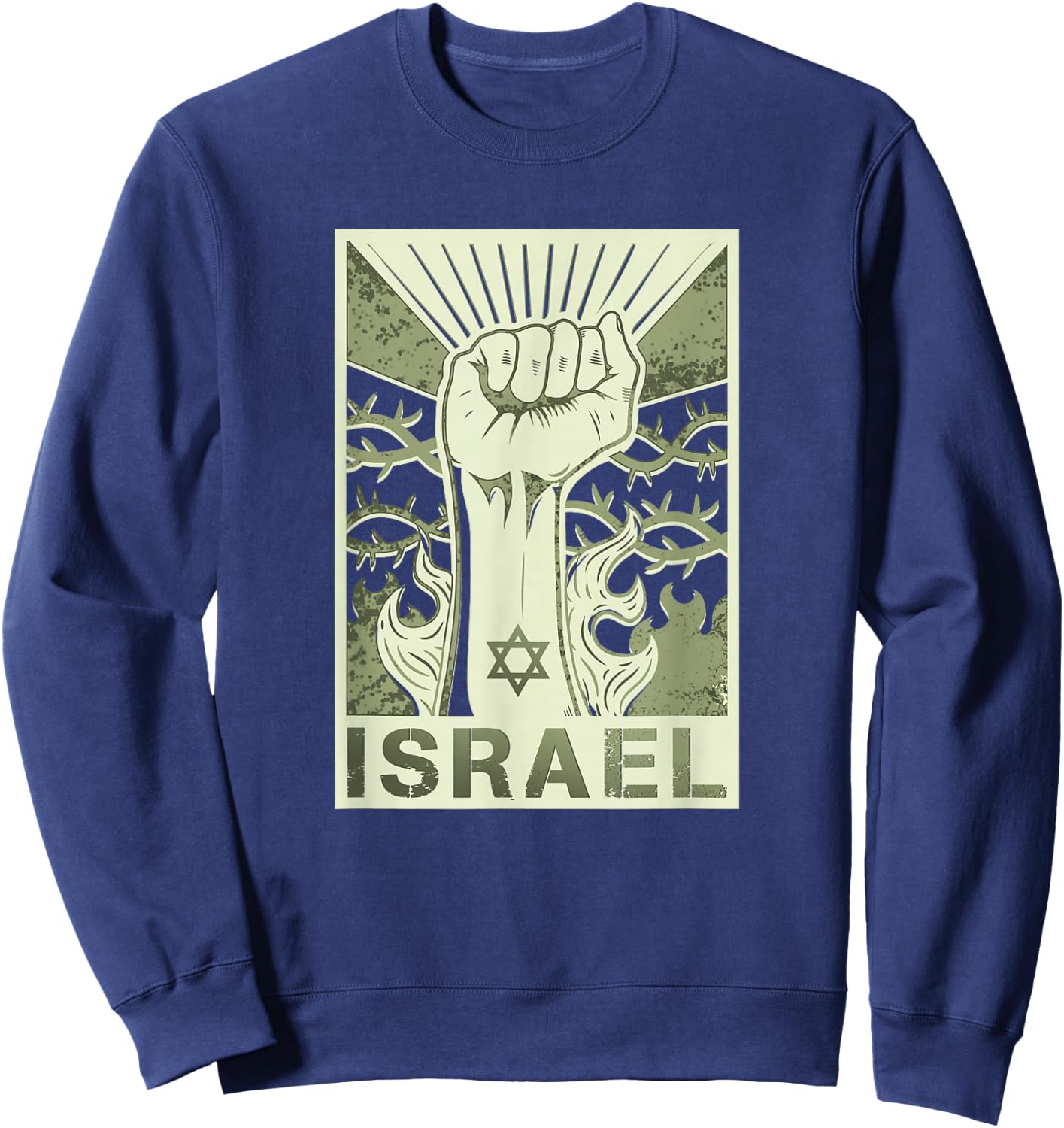 Israel- : Unterstützt Israel, ich stehe auf der Seite Israels, jüdisch Sweatshirt - Sweatshirt | Navy