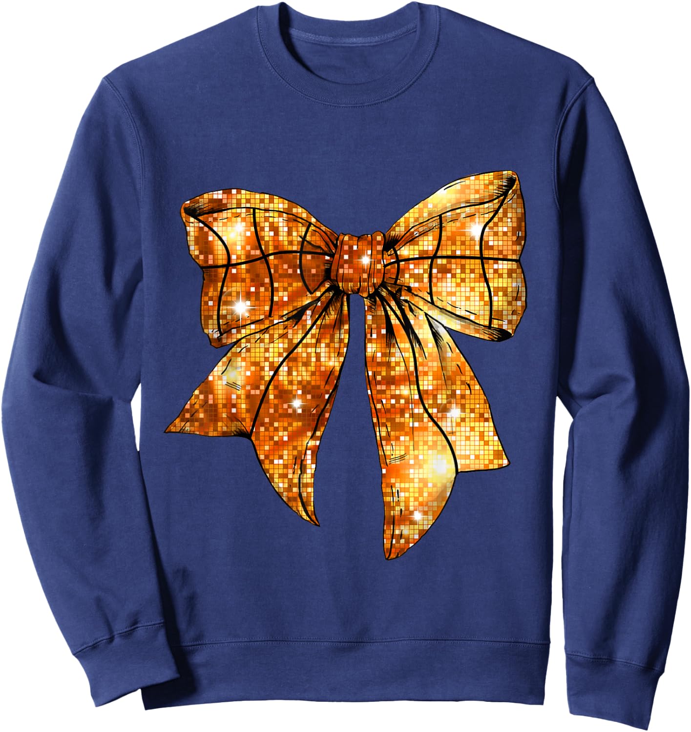 Basketball Mom Coquette Bow For Gameday Sweatshirt - Sweatshirt | Navy