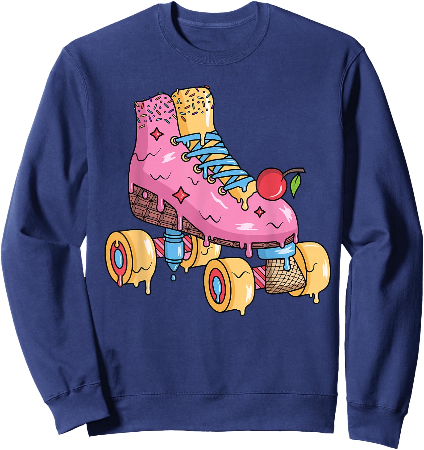 Rollschuhe Eiscreme Roller Skates Mädchen Rollschuh Sweatshirt - Sweatshirt | Navy