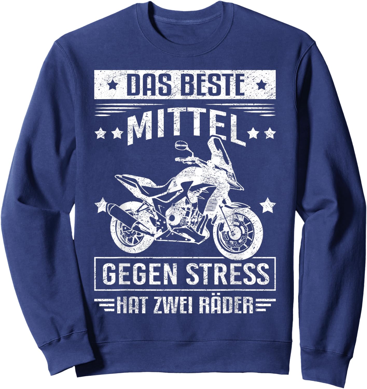 Men's Best Medium Against Stress Motorcycle Gift Sweatshirt - Sweatshirt | Navy