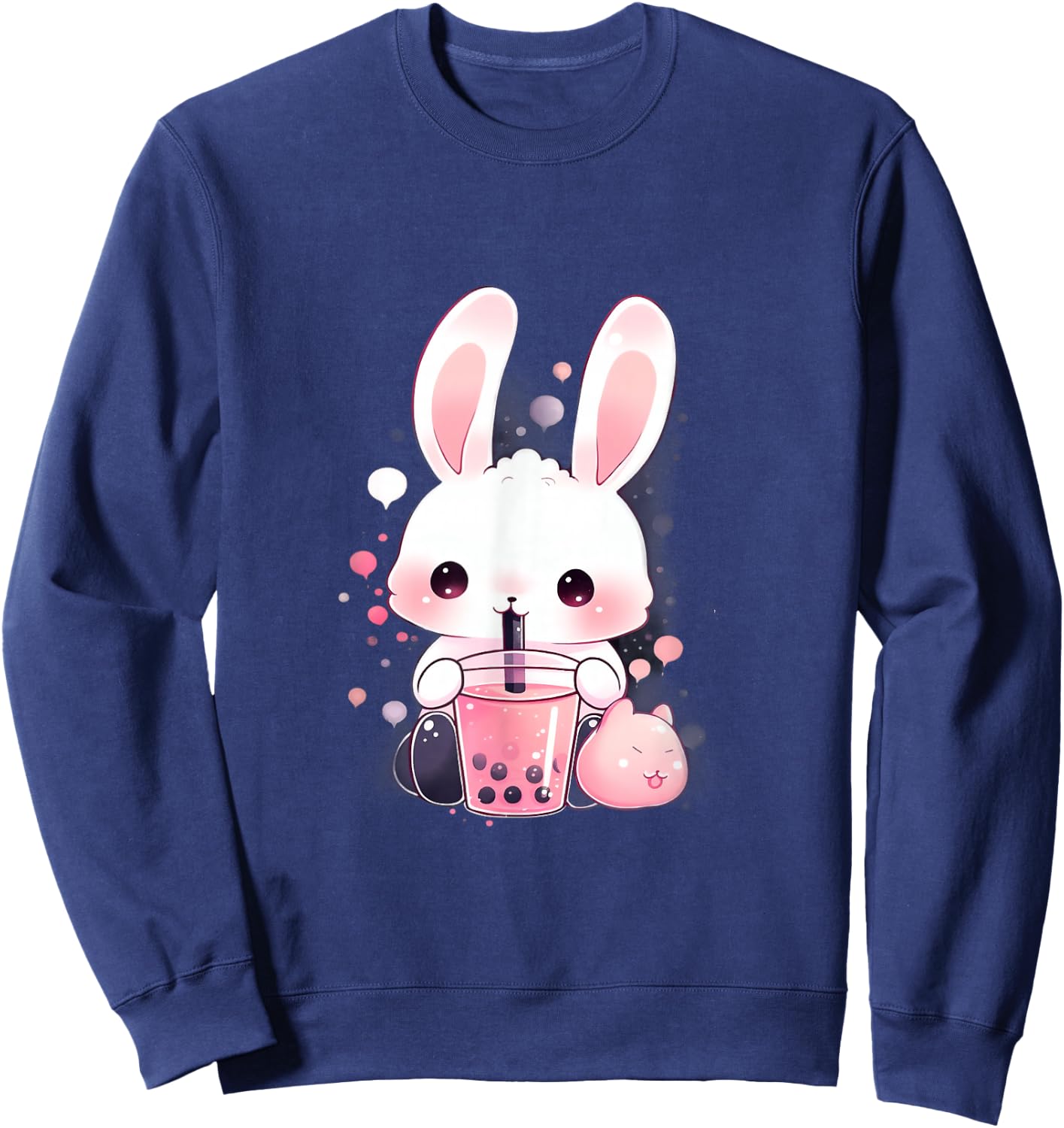 Bunny Boba Tea Bubble Tea Anime Kawaii Sweatshirt - Sweatshirt | Navy