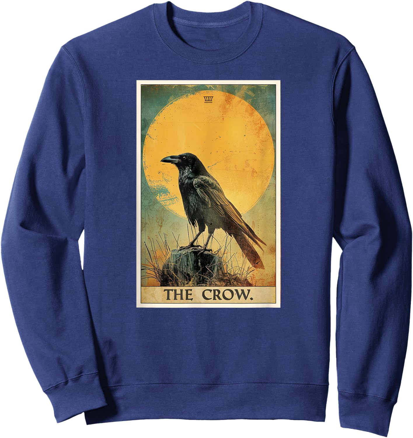 Crow Tarot Card Crows Crow Sweatshirt - Sweatshirt | Navy