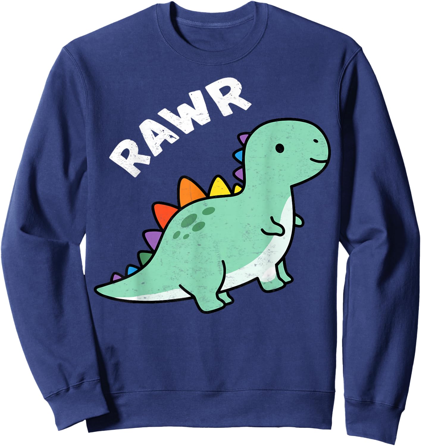 Rawr Cute Dinosaur Lover Dino Fans Boys Girls Sweatshirt - Sweatshirt | Navy
