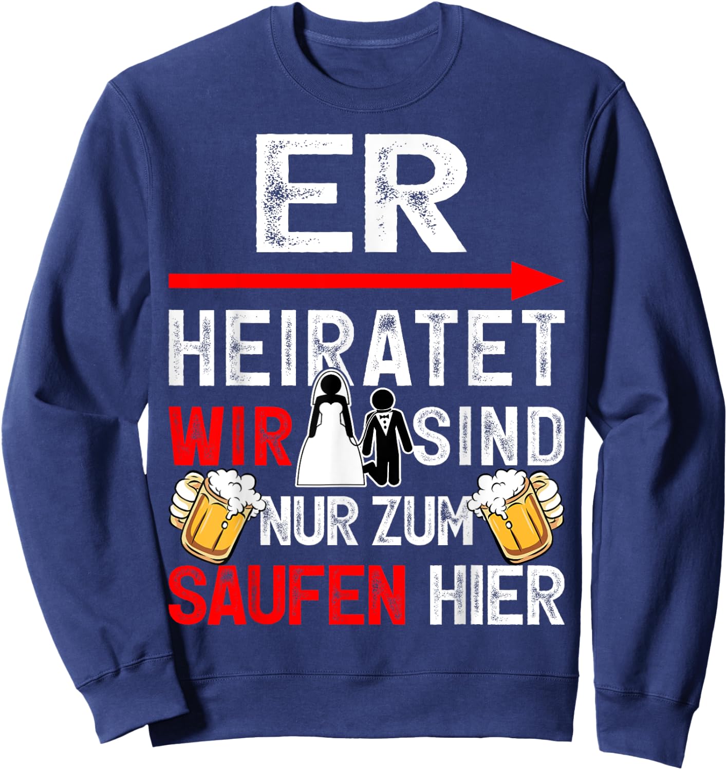 JGA Männer Team Bräutigam Junggesellenabschied Sweatshirt - Sweatshirt | Navy
