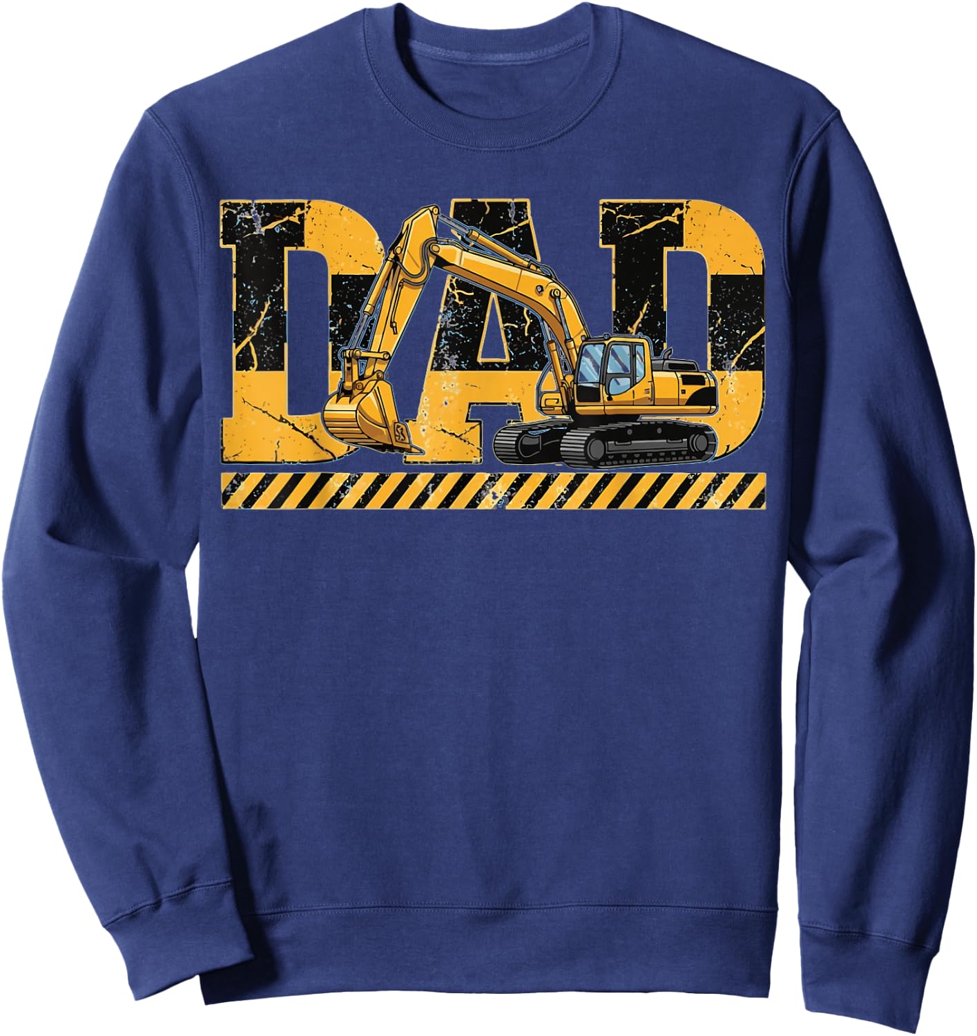 Funny Dad Construction Excavator Kids Matching Family Sweatshirt - Sweatshirt | Navy