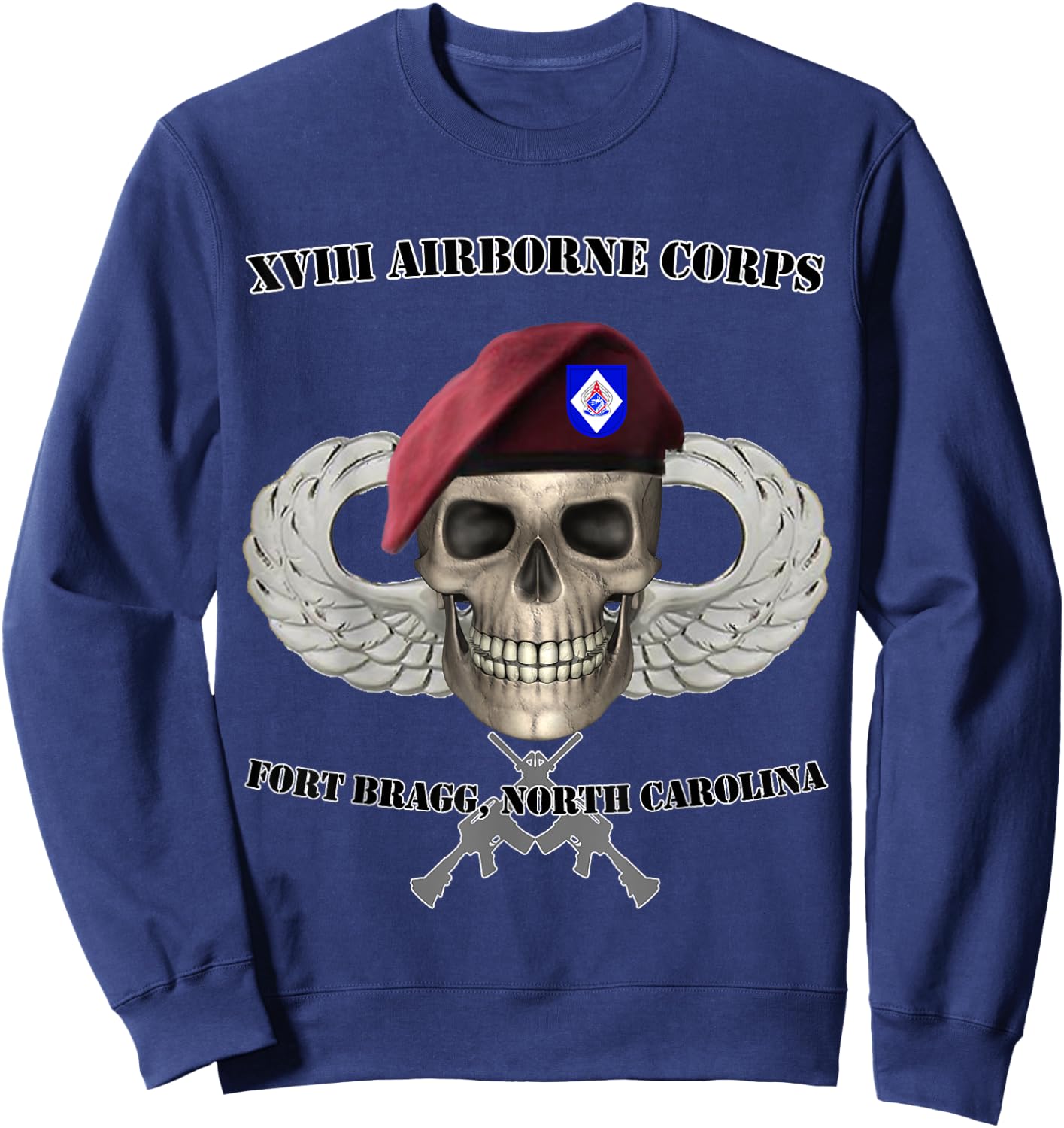 XVIII Airborne Corps- Ft Bragg, North Carolina Design Sweatshirt - Sweatshirt | Navy
