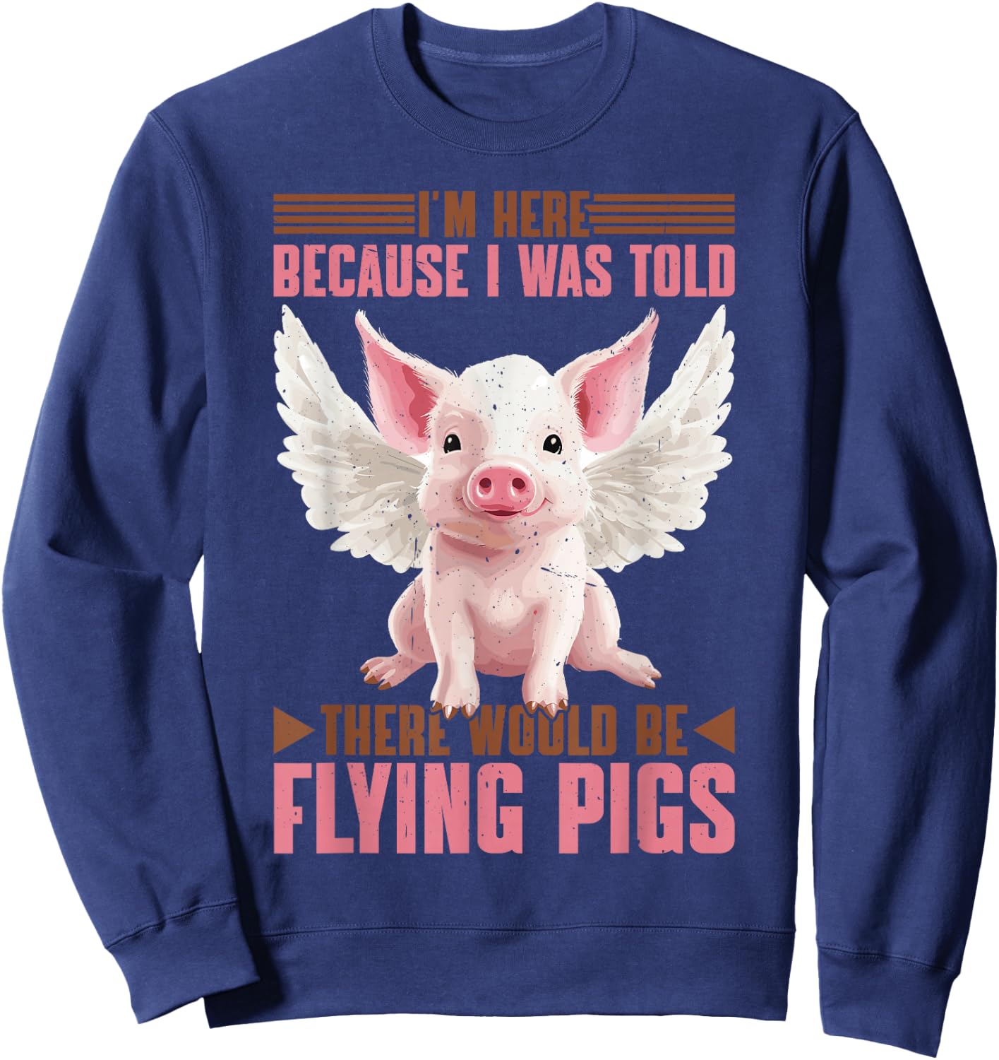 Flying Pigs FH -Adults - Black - Small - Short Sleeve - Cotton 60%, Polyester 40% Sweatshirt - Sweatshirt | Navy