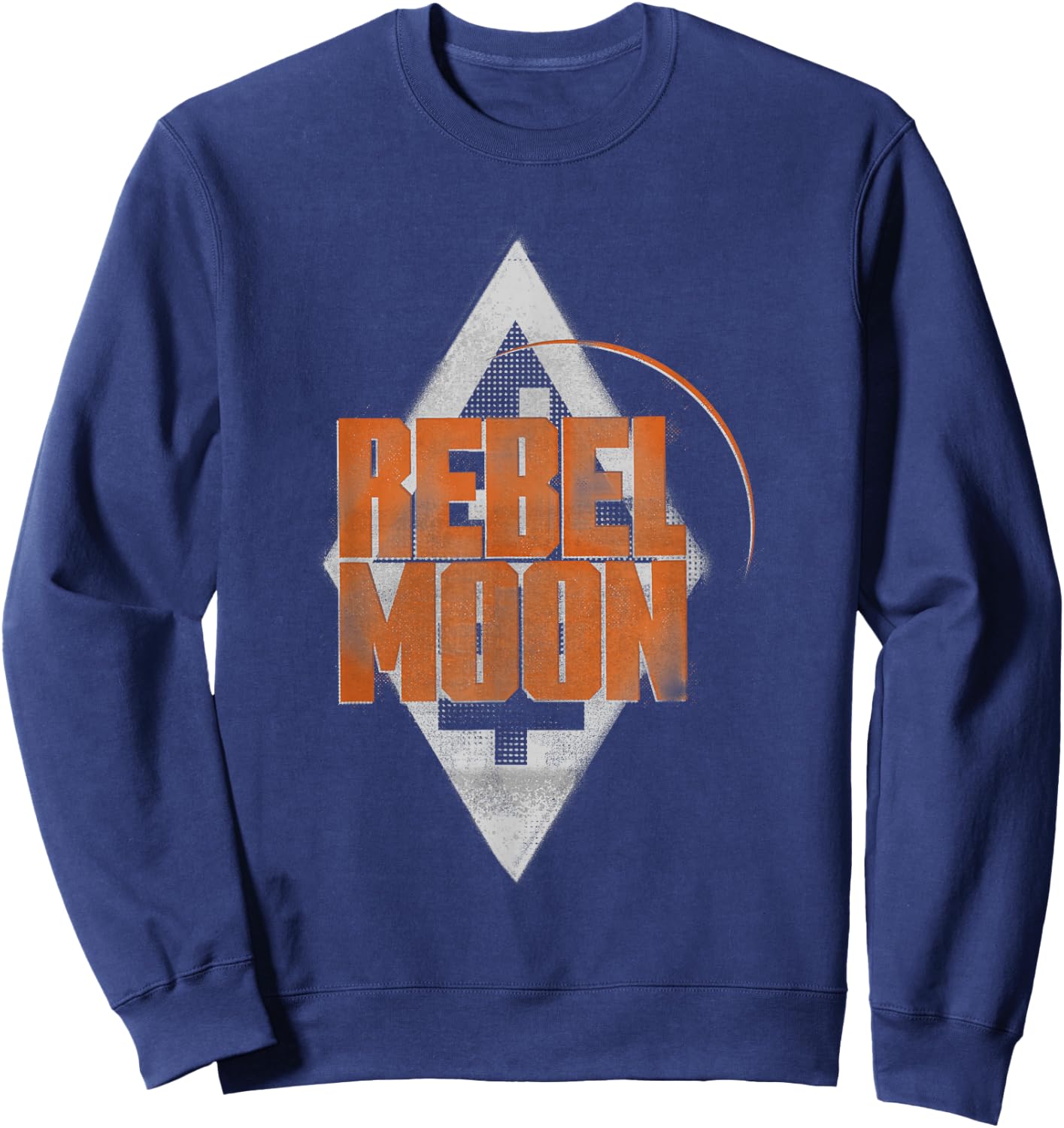 Rebel Moon Distressed Diamond Two-Tone Poster Sweatshirt - Sweatshirt | Navy