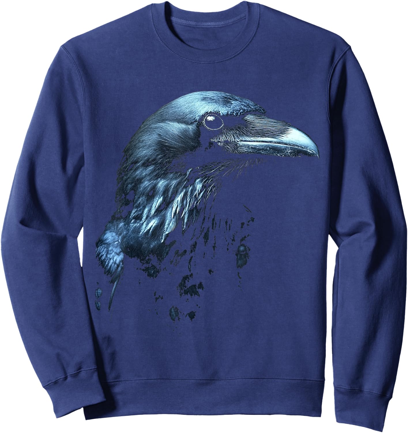 Raven Pattern , Black, S Sweatshirt - Sweatshirt | Navy