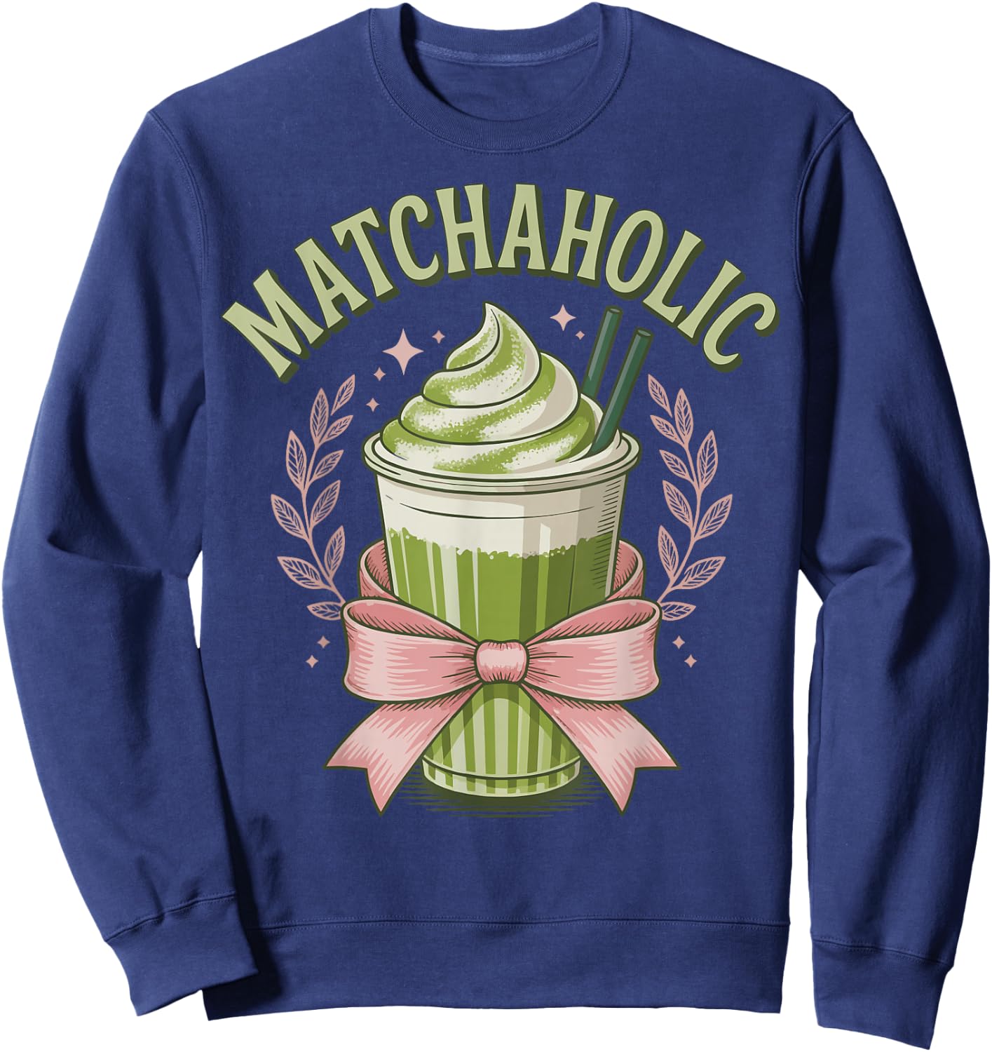 Matchaholic Matcha Sweatshirt - Sweatshirt | Navy