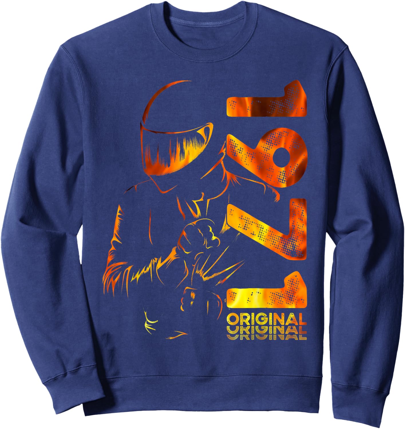53rd Birthday Man Motorcycle Biker Biker 1971 , Black, S Sweatshirt - Sweatshirt | Navy