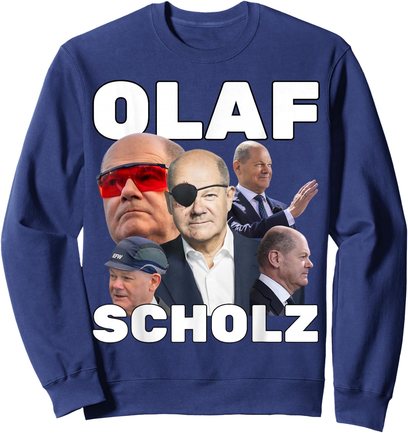 Olaf Scholz Fan-Merch Sweatshirt - Sweatshirt | Navy