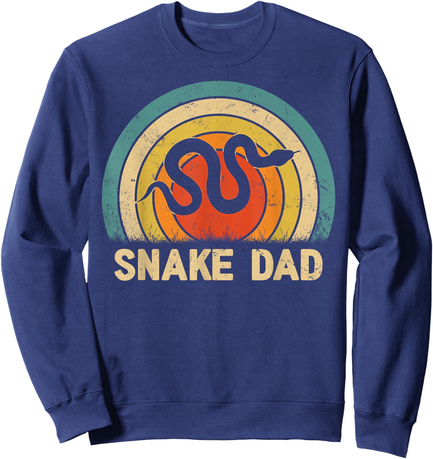 Snake Dad Father's Day Vintage Style Snake Dad Daddy Sweatshirt - Sweatshirt | Navy