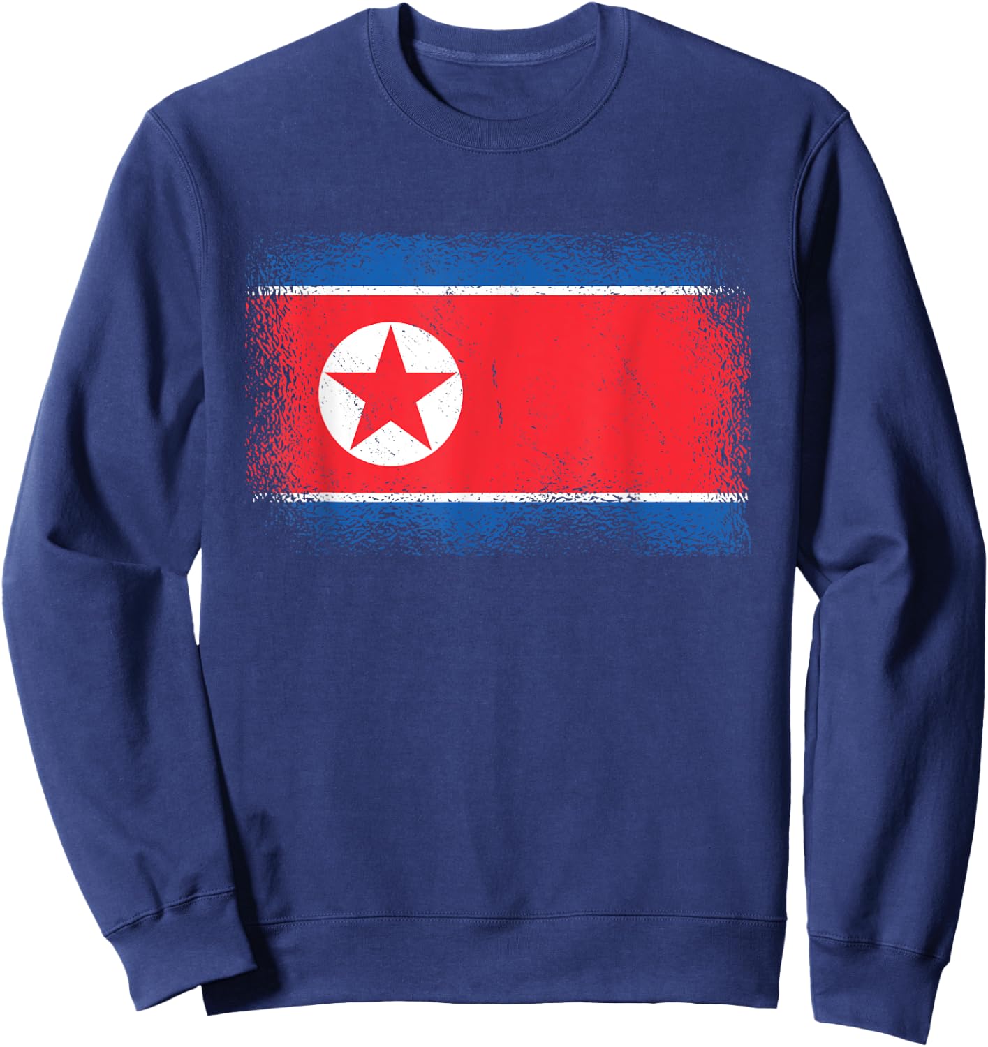 Nordkoreanische Flagge Nordkorea Sweatshirt - Sweatshirt | Navy