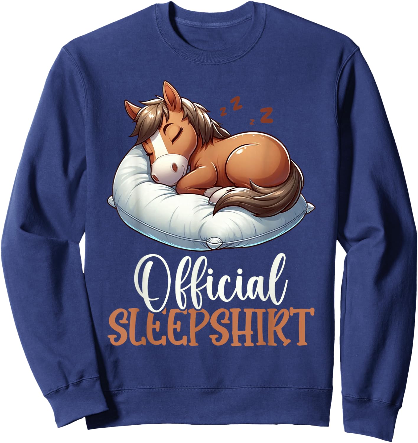Official Horse Nap Pyjamas , Black, S Sweatshirt - Sweatshirt | Navy