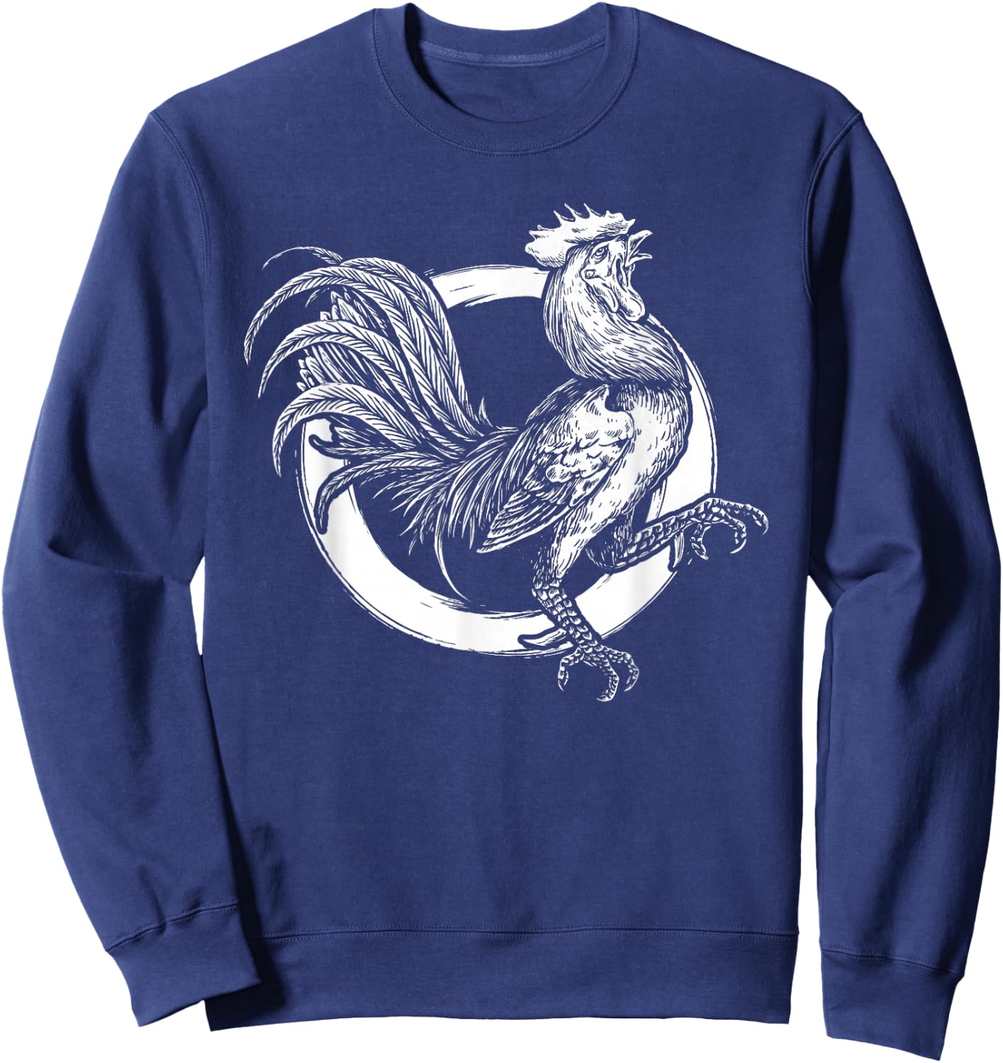 Red Rooster Chicken Cockfighting Fighting Cocks Cockerel Sweatshirt - Sweatshirt | Navy