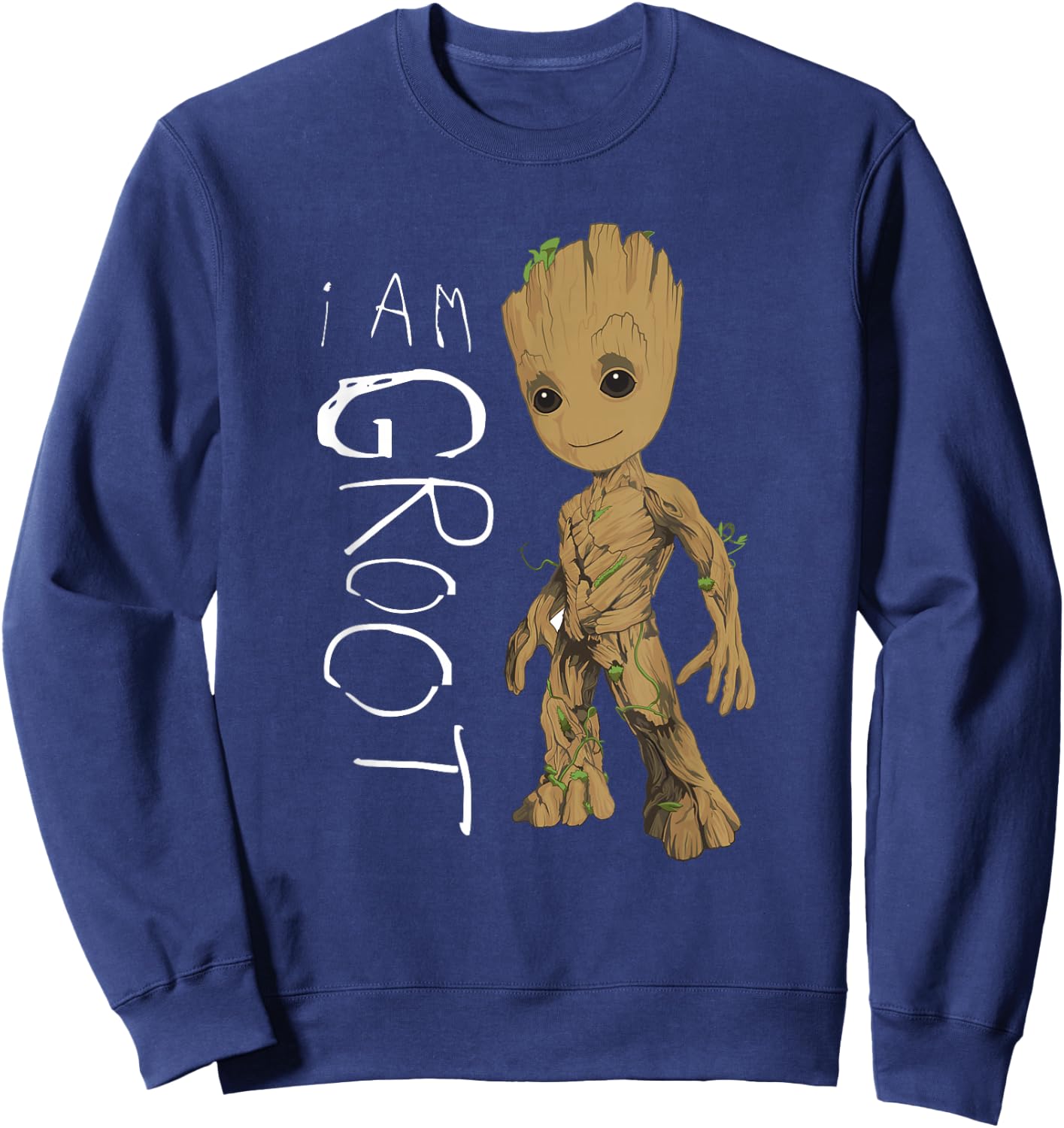 Guardians Of The Galaxy Vol.2 I Am Groot Scribbles , black Sweatshirt - Sweatshirt | Navy