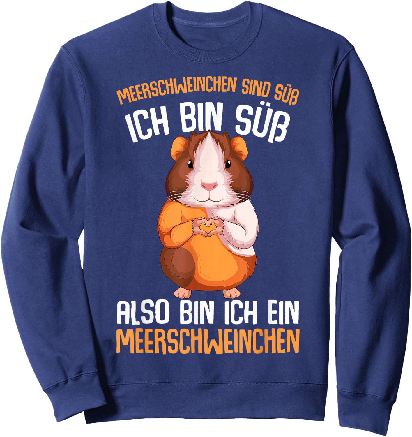 Guinea pigs are sweet guinea pig, children's girls' Sweatshirt - Sweatshirt | Navy