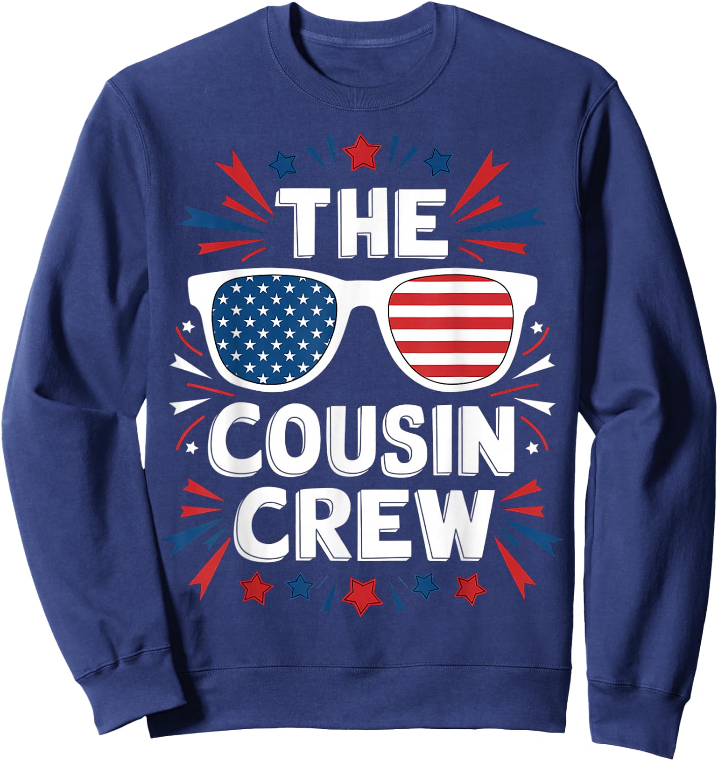 Patriotic American Cousin Crew 4th of July Family Matching Sweatshirt - Sweatshirt | Navy