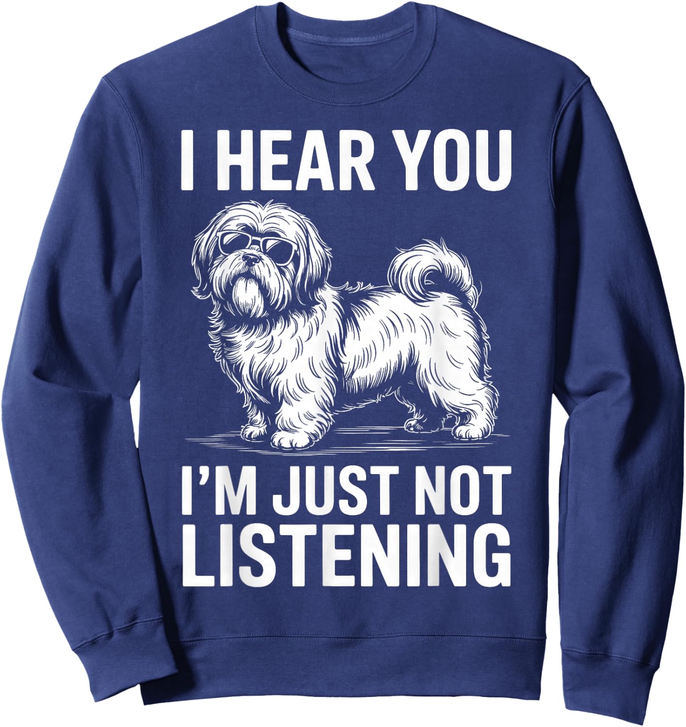 Lhasa Apso Dog Funny Lhasa Apso Sweatshirt - Sweatshirt | Navy