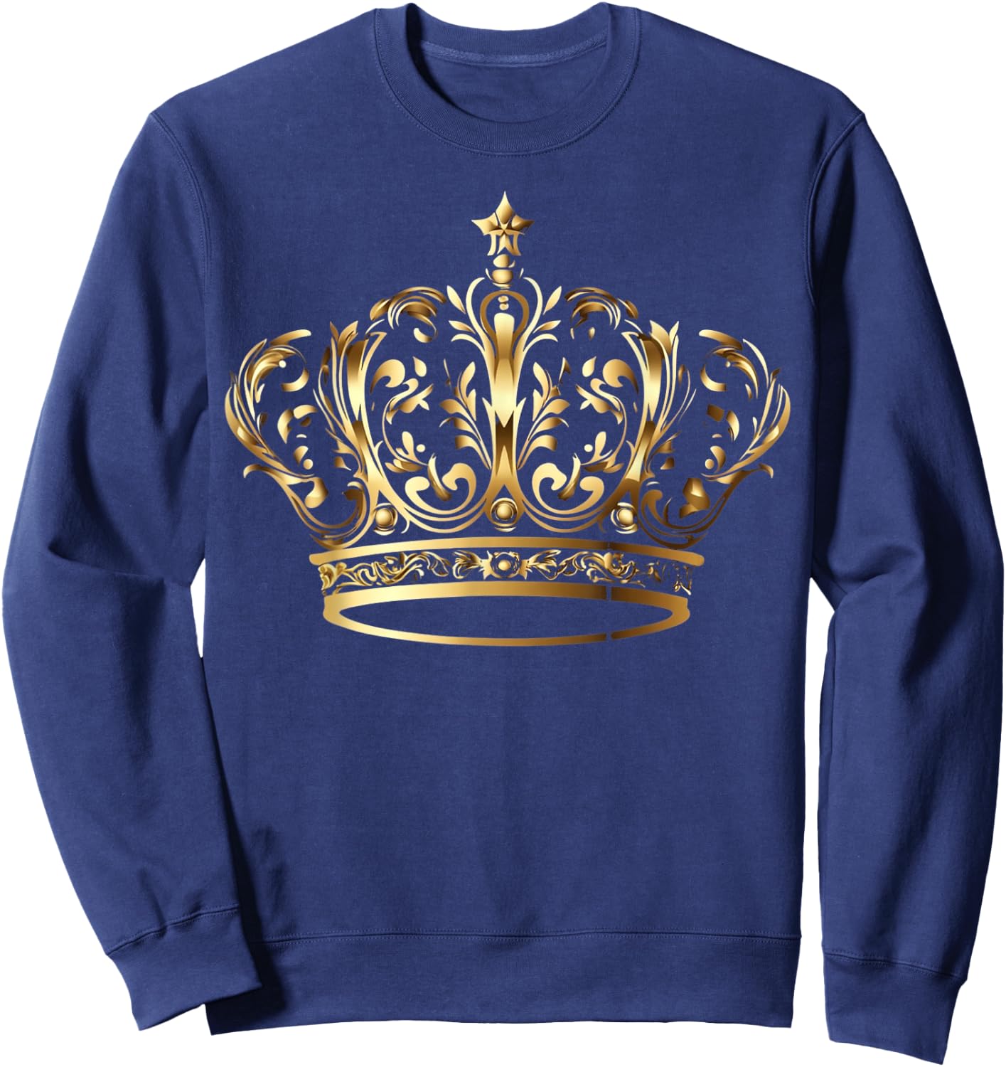 Prince Princess King Queen Crown Novelty Design Sweatshirt - Sweatshirt | Navy