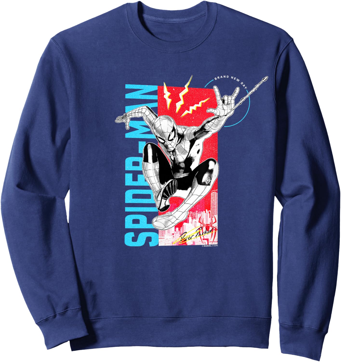 Marvel Spider-Man: New Day Spidey Sense Comic Panel Sweatshirt - Sweatshirt | Navy