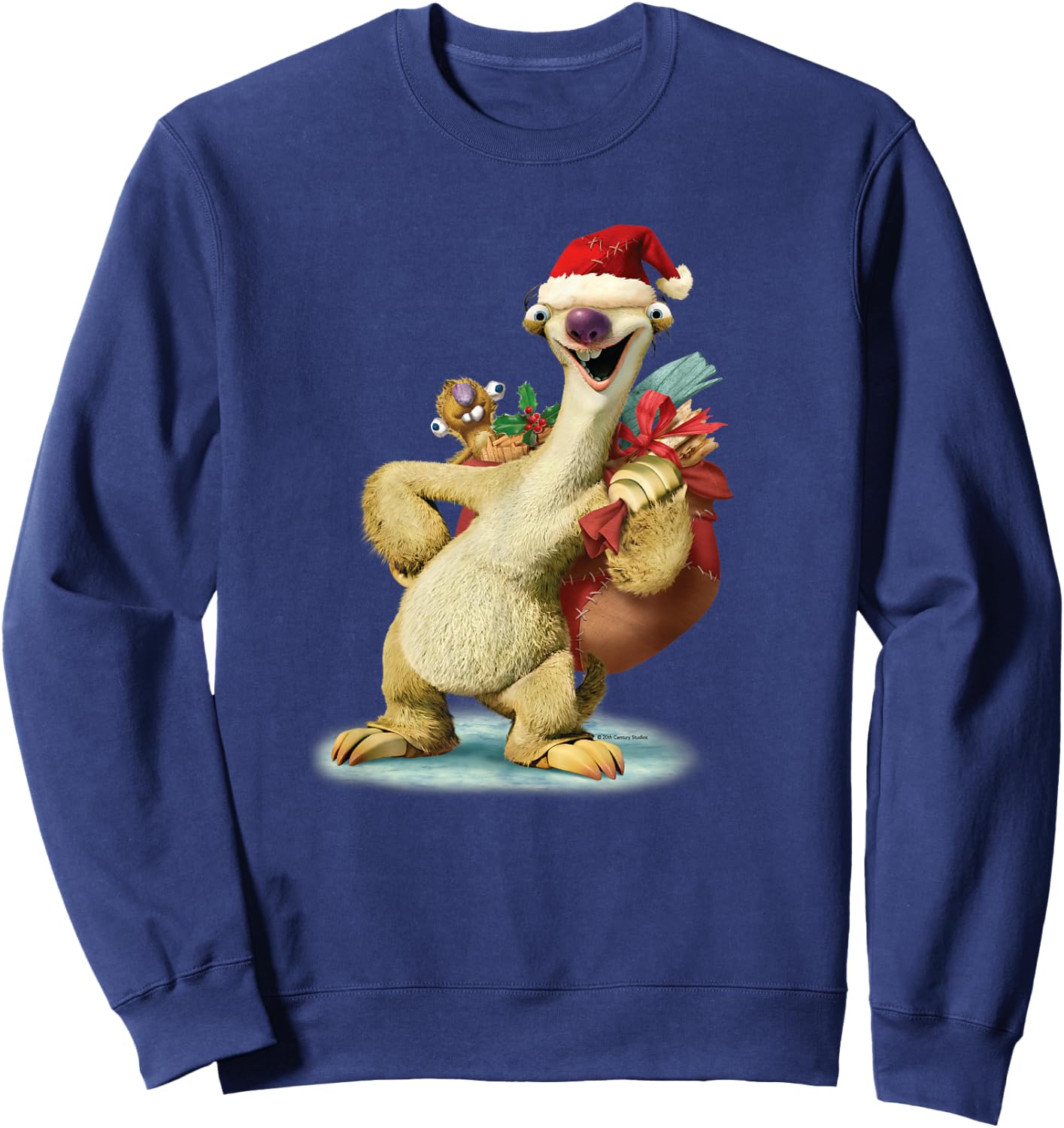 Ice Age Sid Prehistoric Santa for Christmas Holiday Sweatshirt - Sweatshirt | Navy