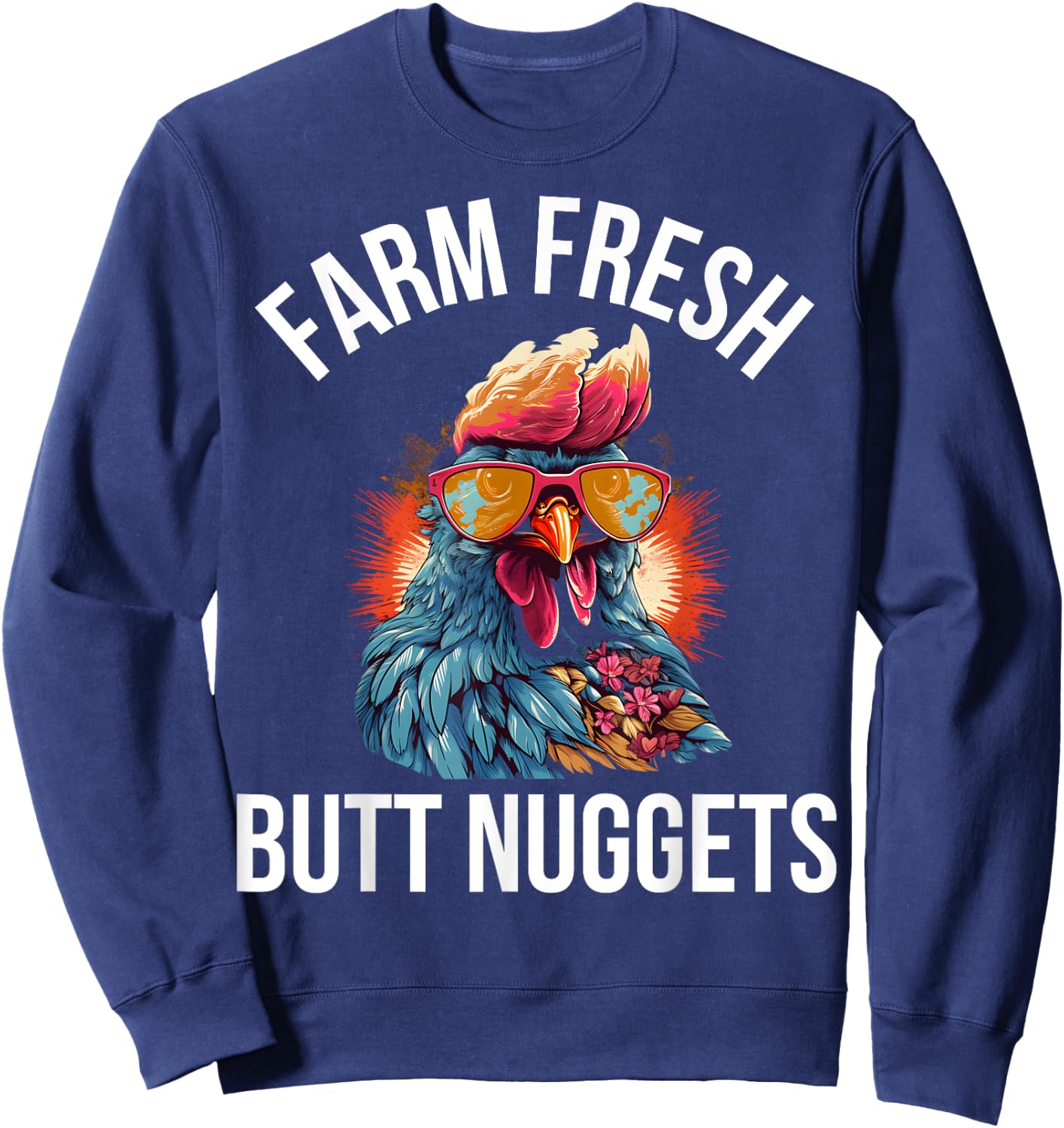 Farm Fresh Butt Nuggets Sweatshirt - Sweatshirt | Navy