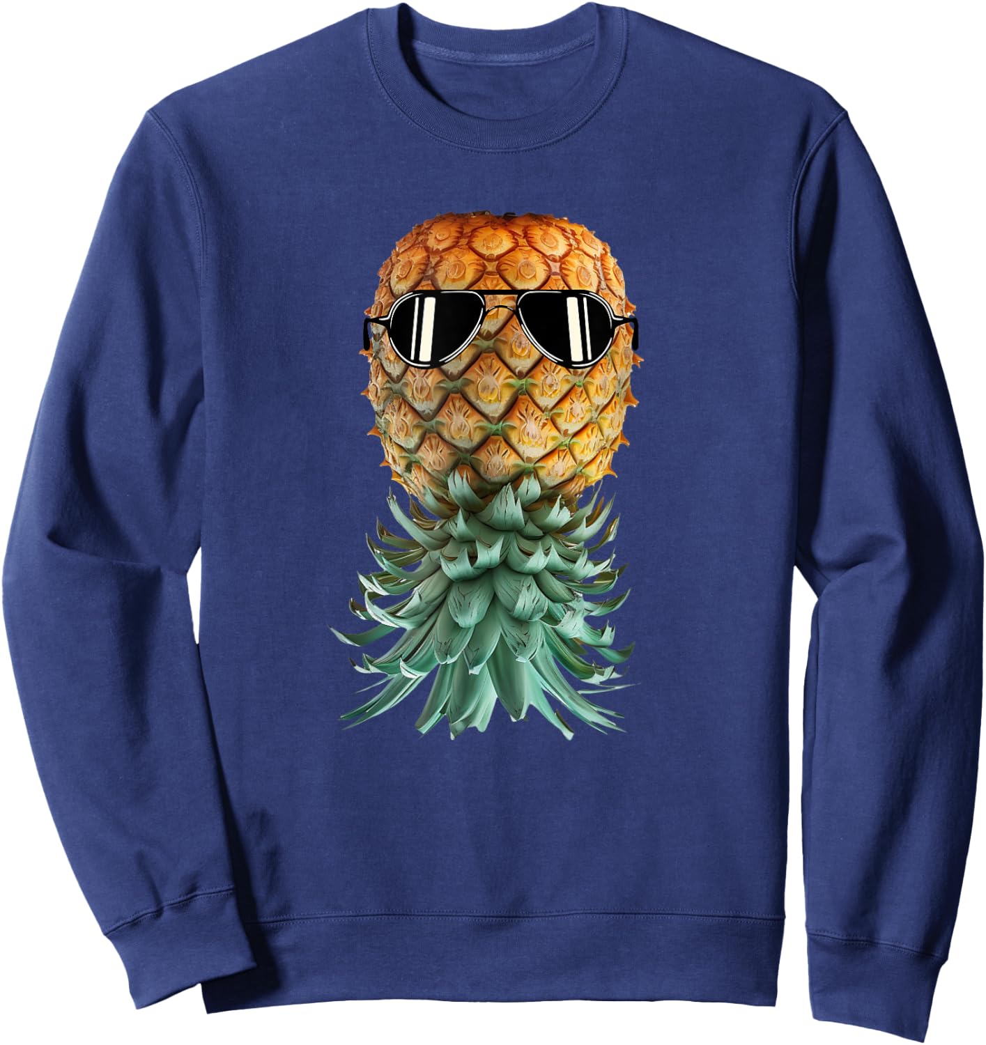 Matching Wife & Husband Upside Down Pineapple Sweatshirt - Sweatshirt | Navy