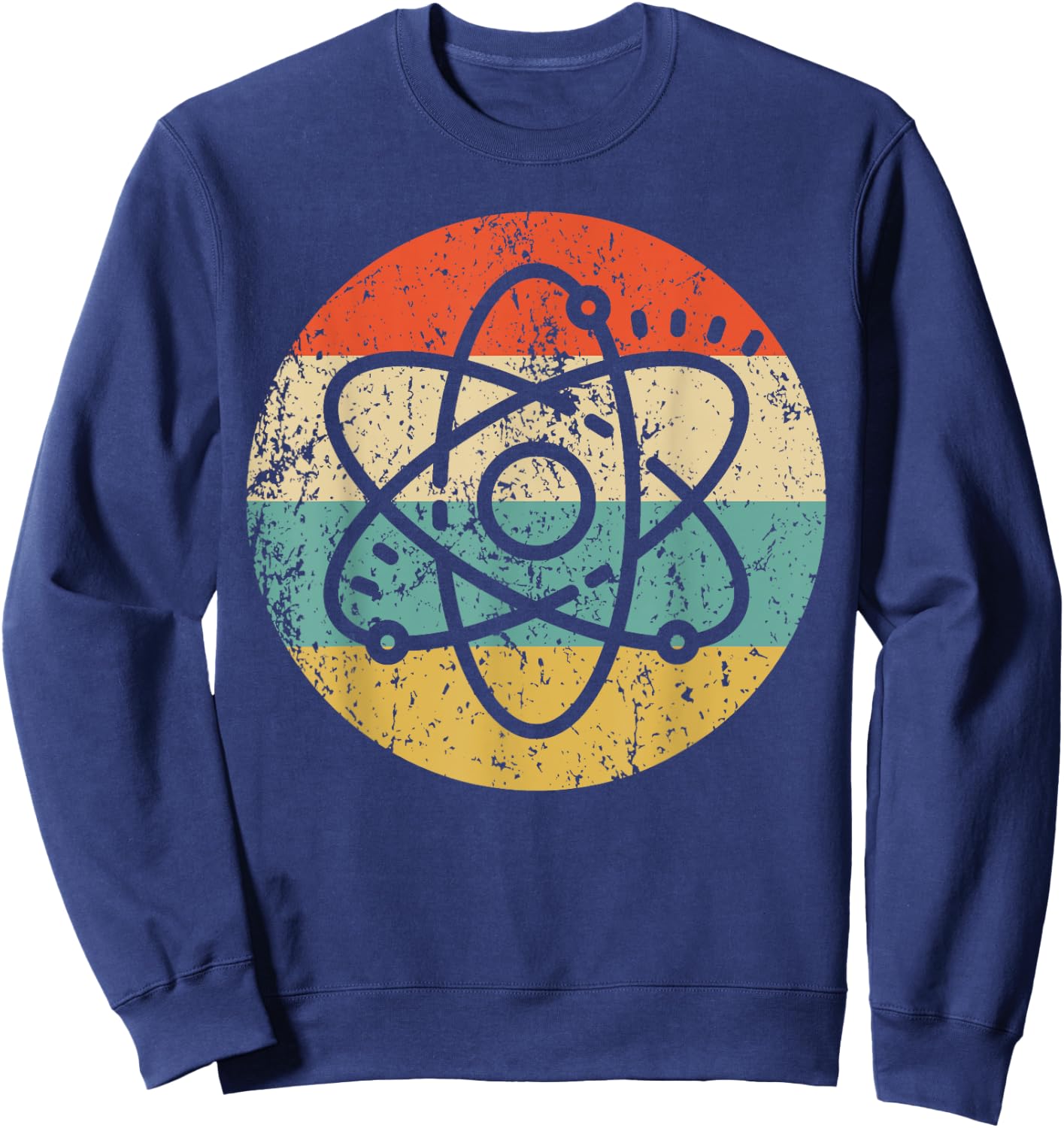 Atom Retro Style Science Sweatshirt - Sweatshirt | Navy