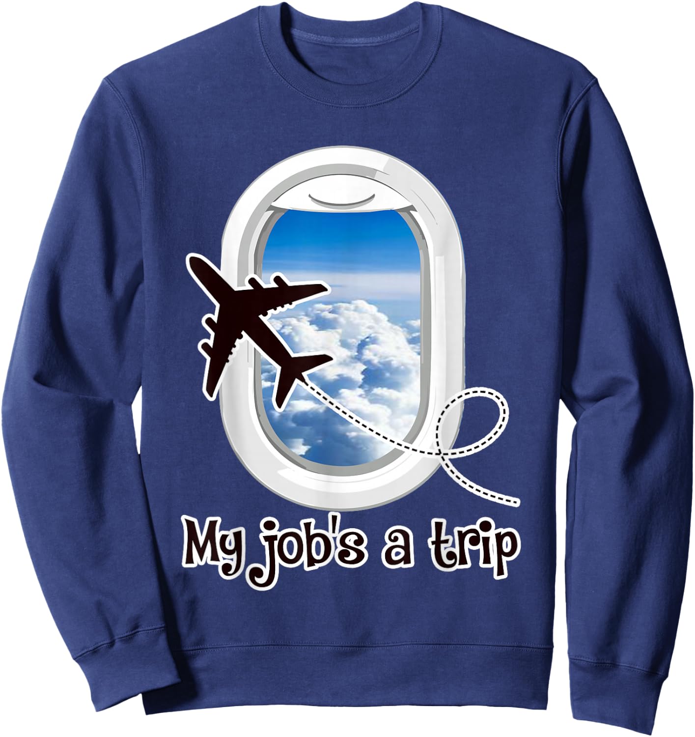 Hôtesse de l'air drôle hôtesse de l'air pilote d'avion Sweatshirt - Sweatshirt | Navy