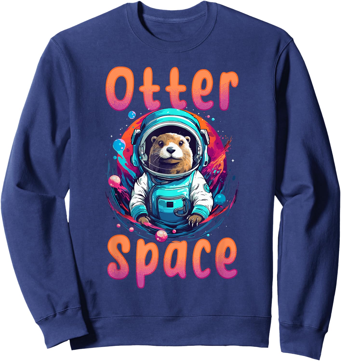 Otter Animal Kids & Adult - Otter Space Sweatshirt - Sweatshirt | Navy