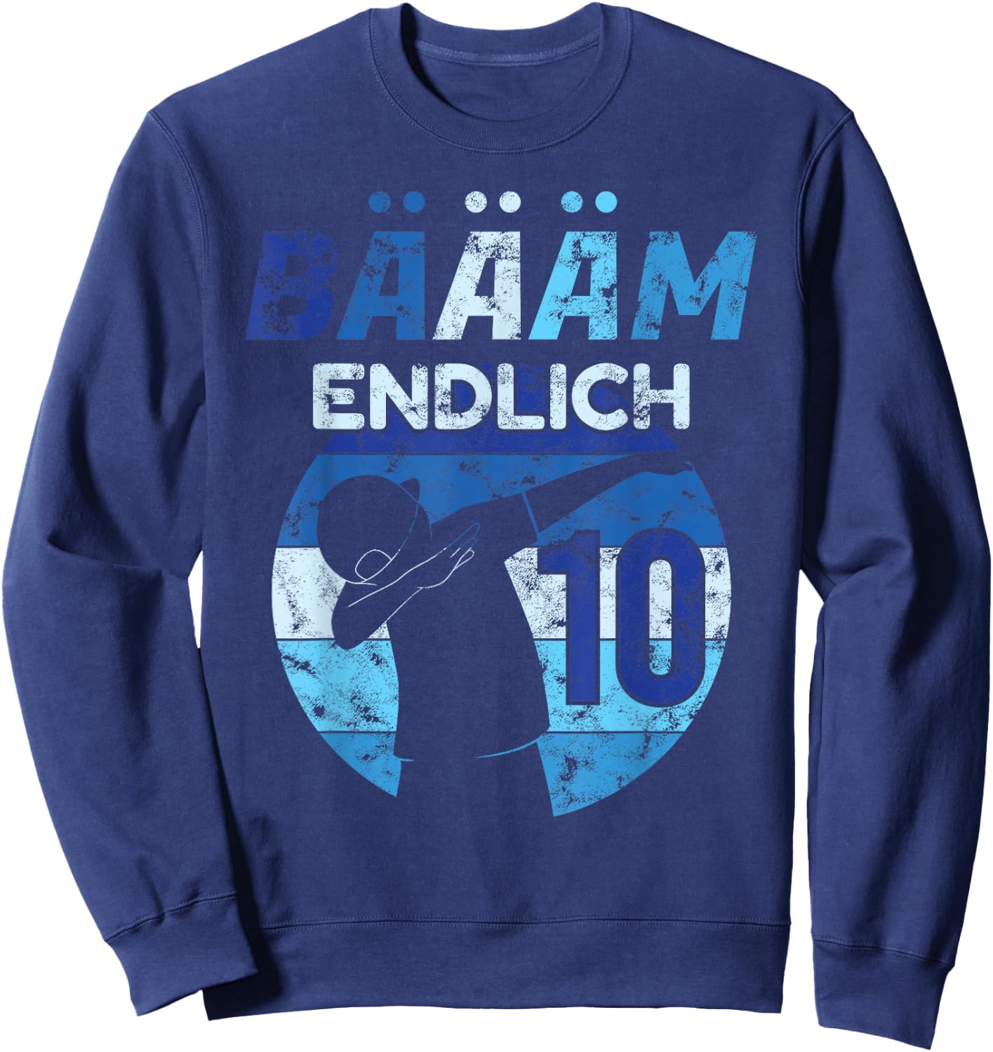 10th Birthday 10 Years Boy Dance Dab Music Finally Party Sweatshirt - Sweatshirt | Navy