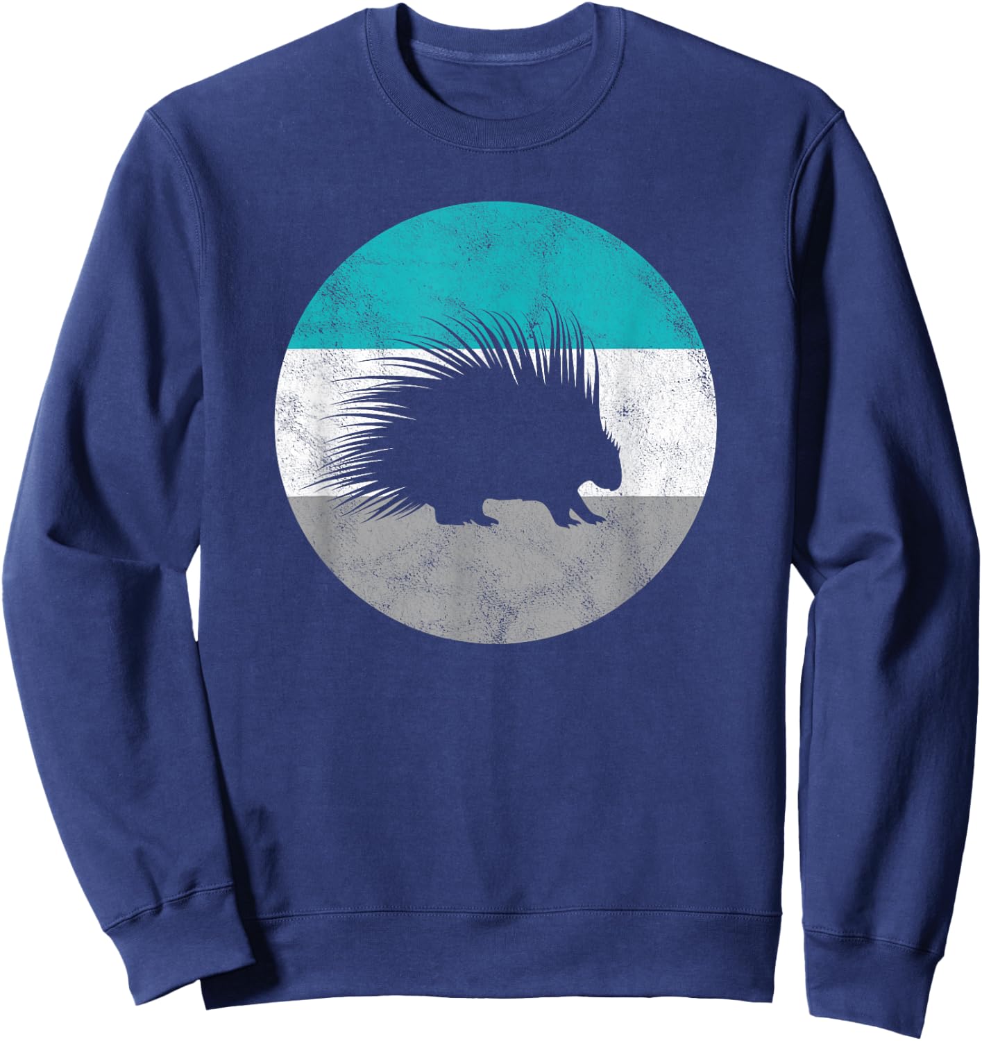 Porcupine Retro Gift Women Boys & Girls Sweatshirt - Sweatshirt | Navy