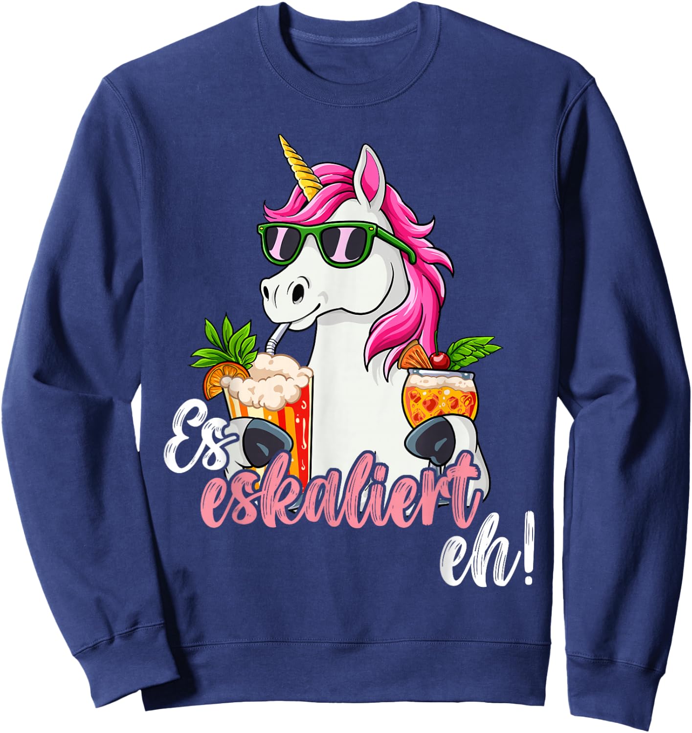 Es Escaliert Eh , black Sweatshirt - Sweatshirt | Navy