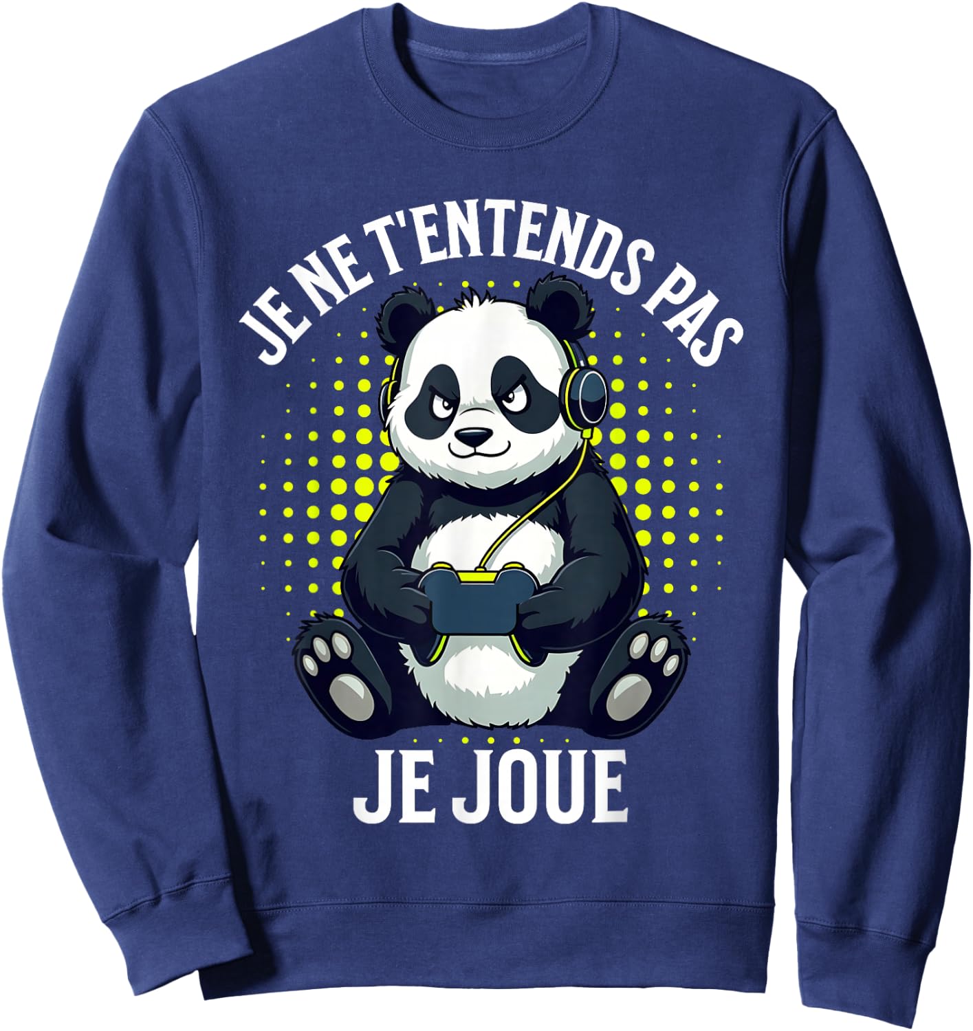 video games panda gaming boy gamer , Black, S Sweatshirt - Sweatshirt | Navy