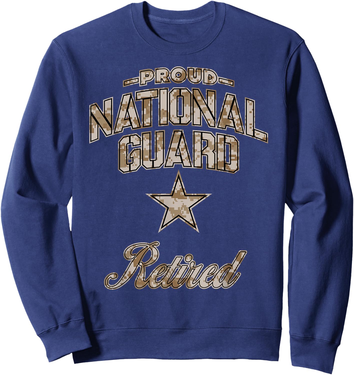 National Guard Retired Shirt (Camo) Sweatshirt - Sweatshirt | Navy