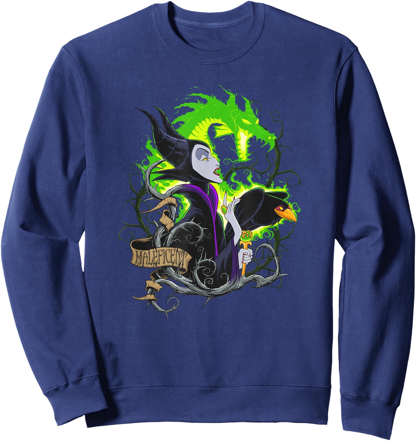 Disney Sleeping Beauty Maleficent Queen of Thorns Sweatshirt - Sweatshirt | Navy