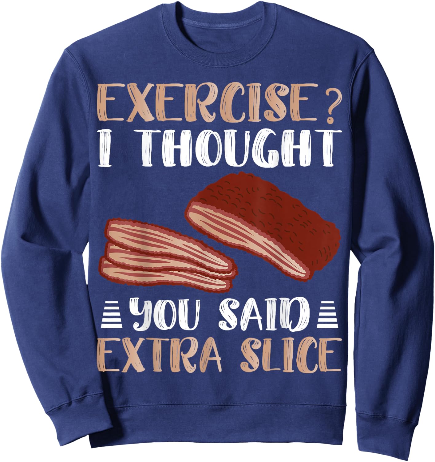 Brisket Funny Beef Grilling Cow Meat BBQ Sweatshirt - Sweatshirt | Navy