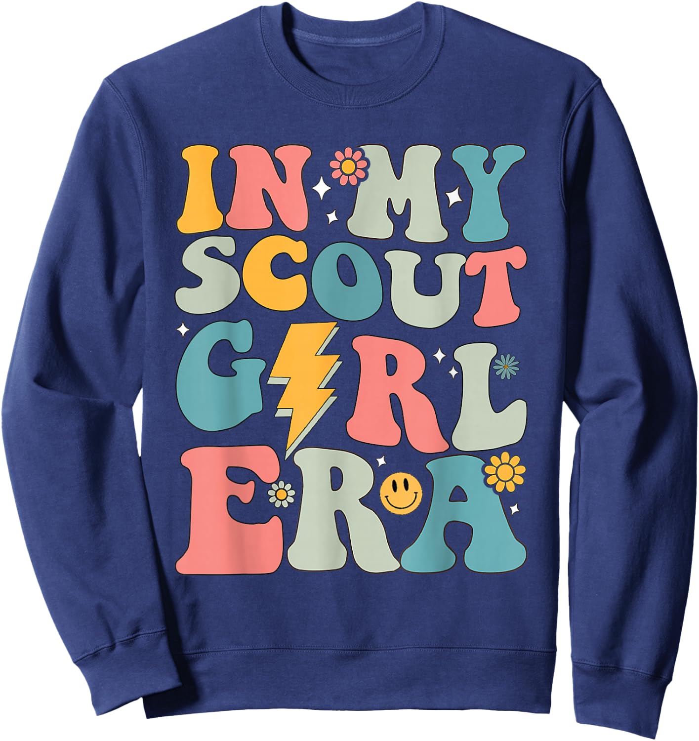 Groovy In My Scout Girl Era Women Sweatshirt - Sweatshirt | Navy