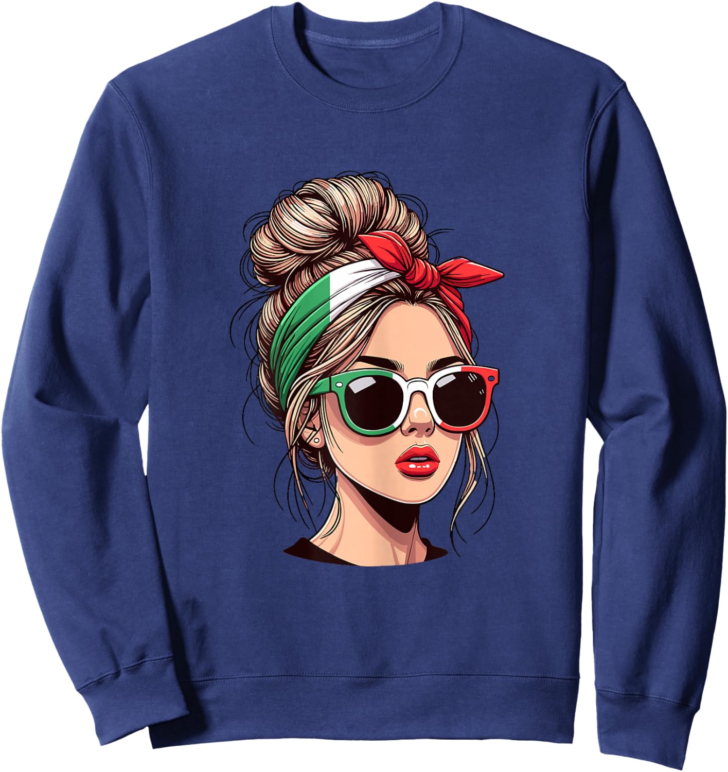 Ragazza Italiana Italienisch Mädchen Italia Italien Mädchen Kinder Sweatshirt - Sweatshirt | Navy