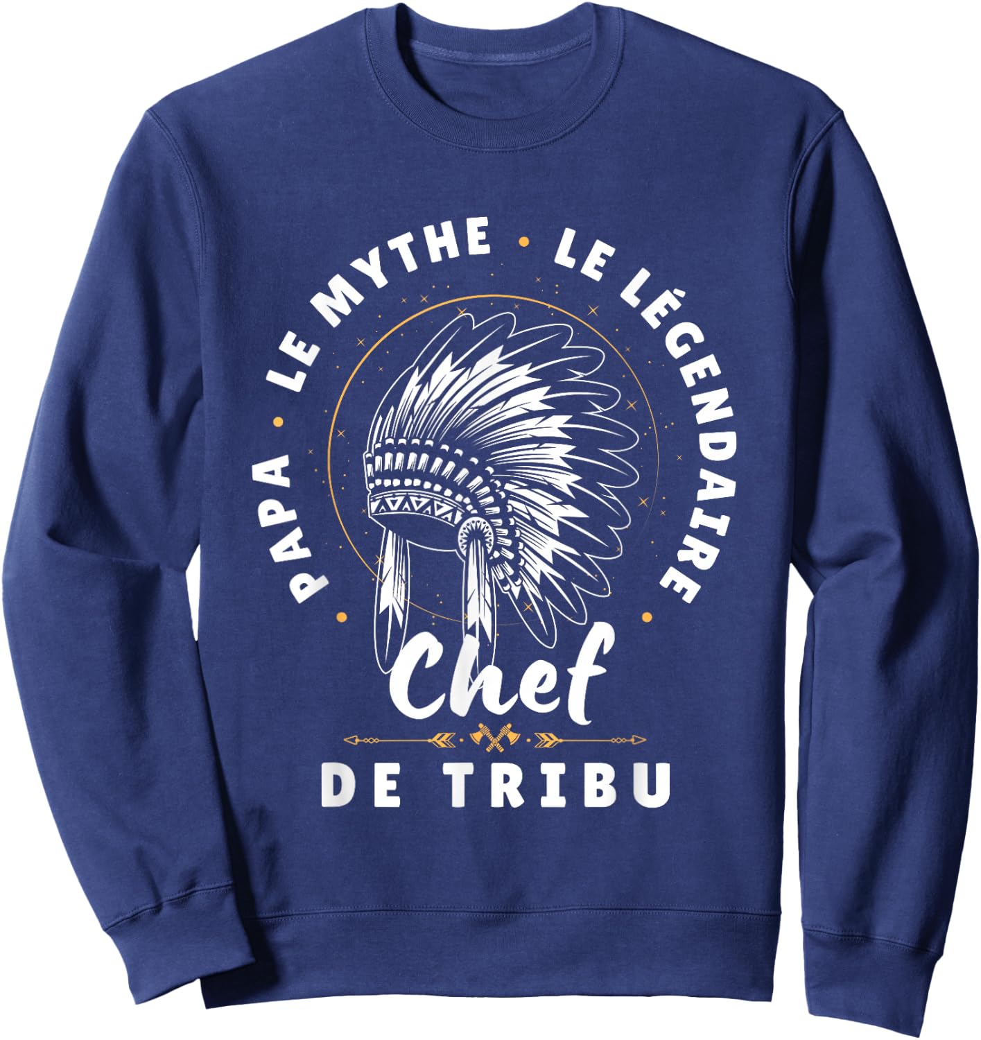 Men's Legendary Myth Tribe Leader - Papa , Black, S Sweatshirt - Sweatshirt | Navy